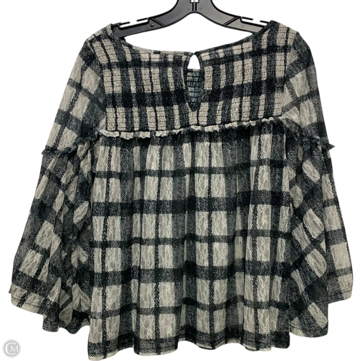 Top Long Sleeve By Akemi And Kin In Black & White, Size: S