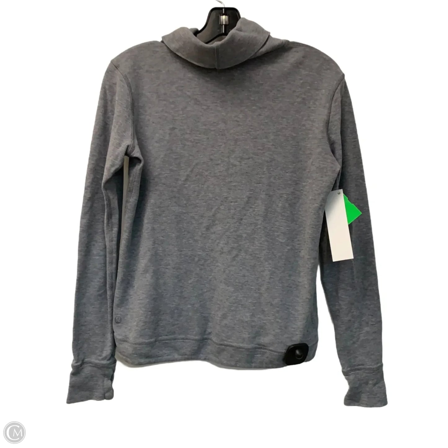 Athletic Top Long Sleeve Collar By Lululemon In Grey, Size: S