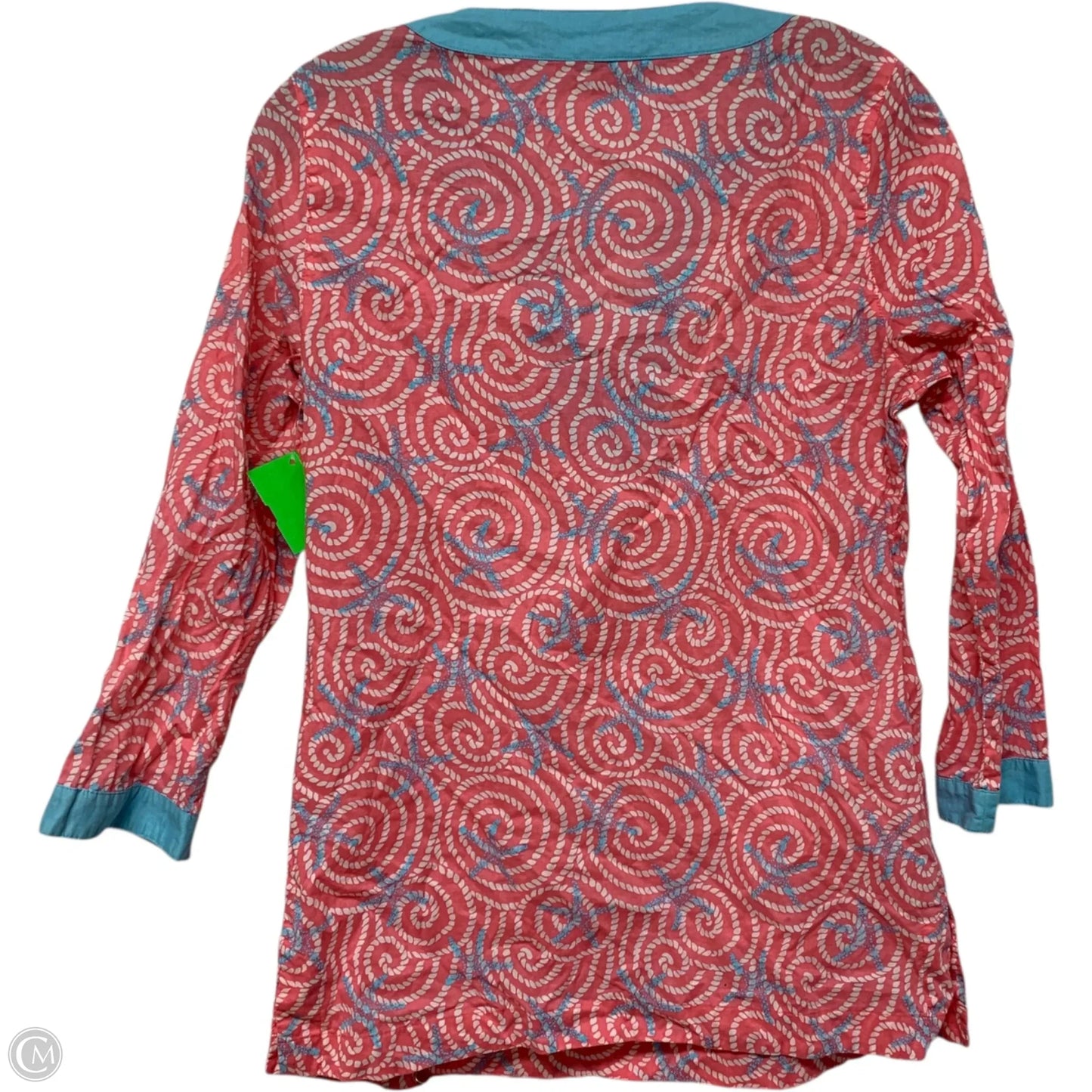 Tunic Long Sleeve By Vineyard Vines In Blue & Pink, Size: S