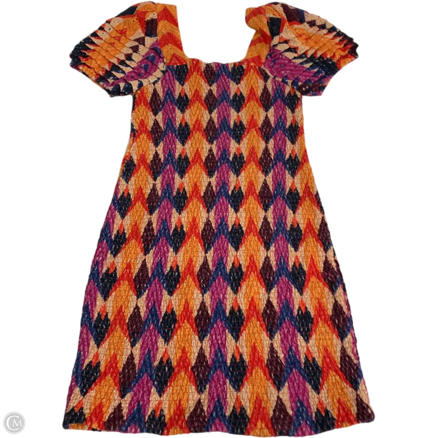 Dress Designer By Farm Rio In Orange & Purple, Size: M