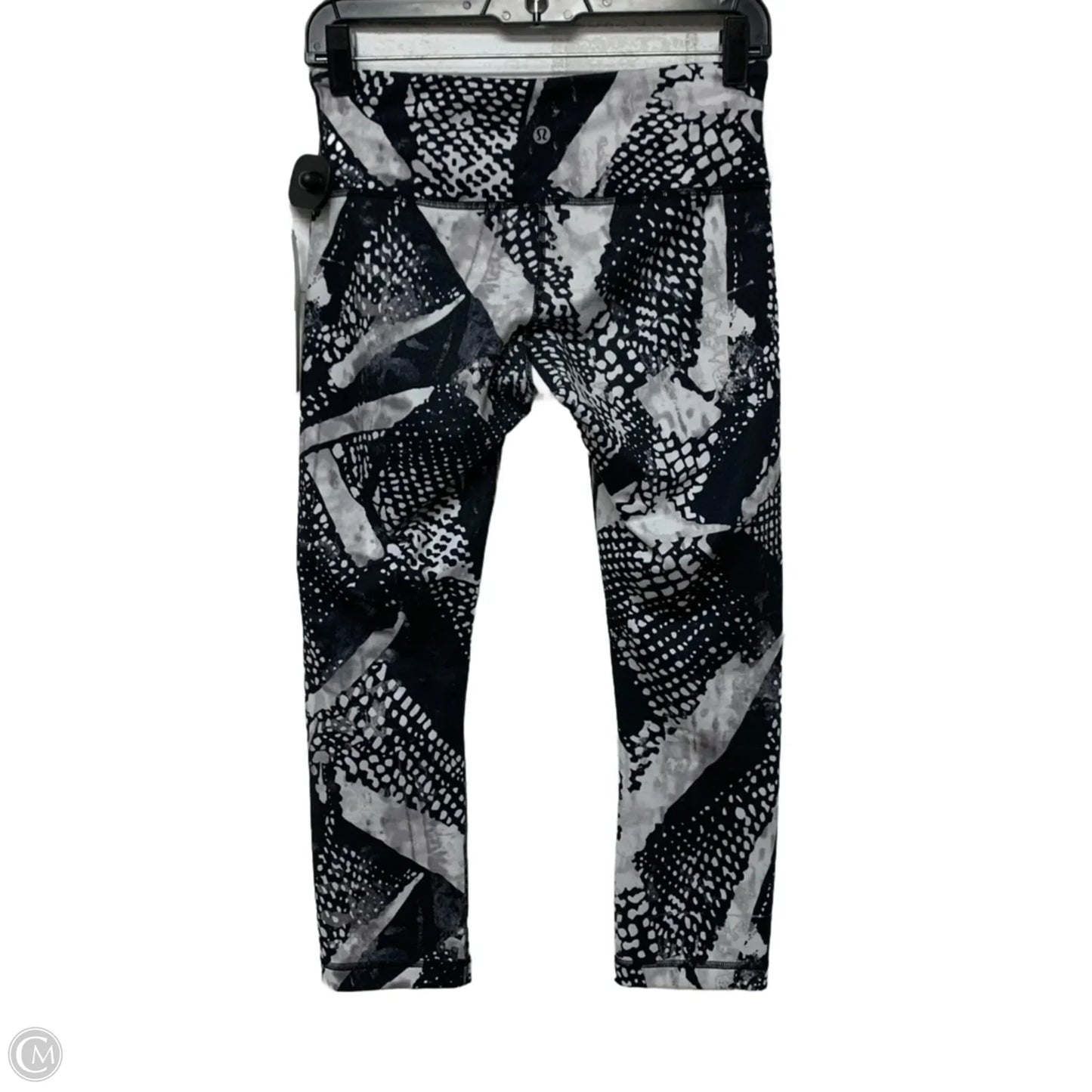 Athletic Leggings Capris By Lululemon In Black & White, Size: S