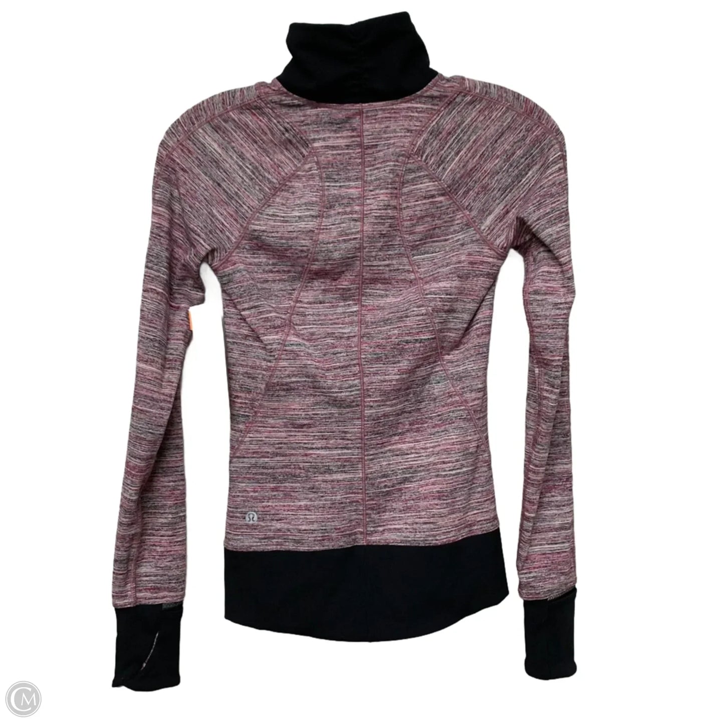 Athletic Top Long Sleeve Collar By Lululemon In Pink, Size: Xs