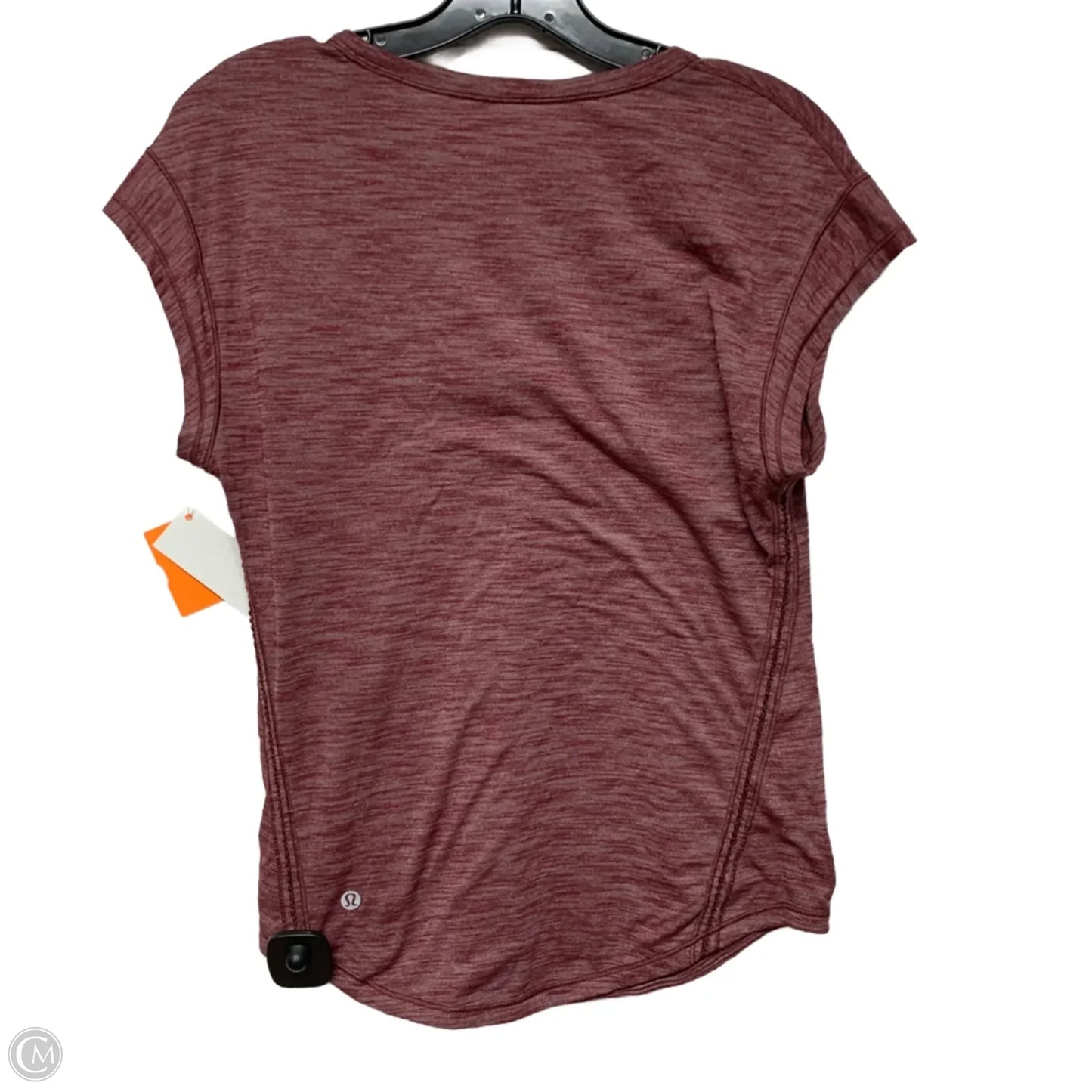 Athletic Top Short Sleeve By Lululemon In Red, Size: Xs