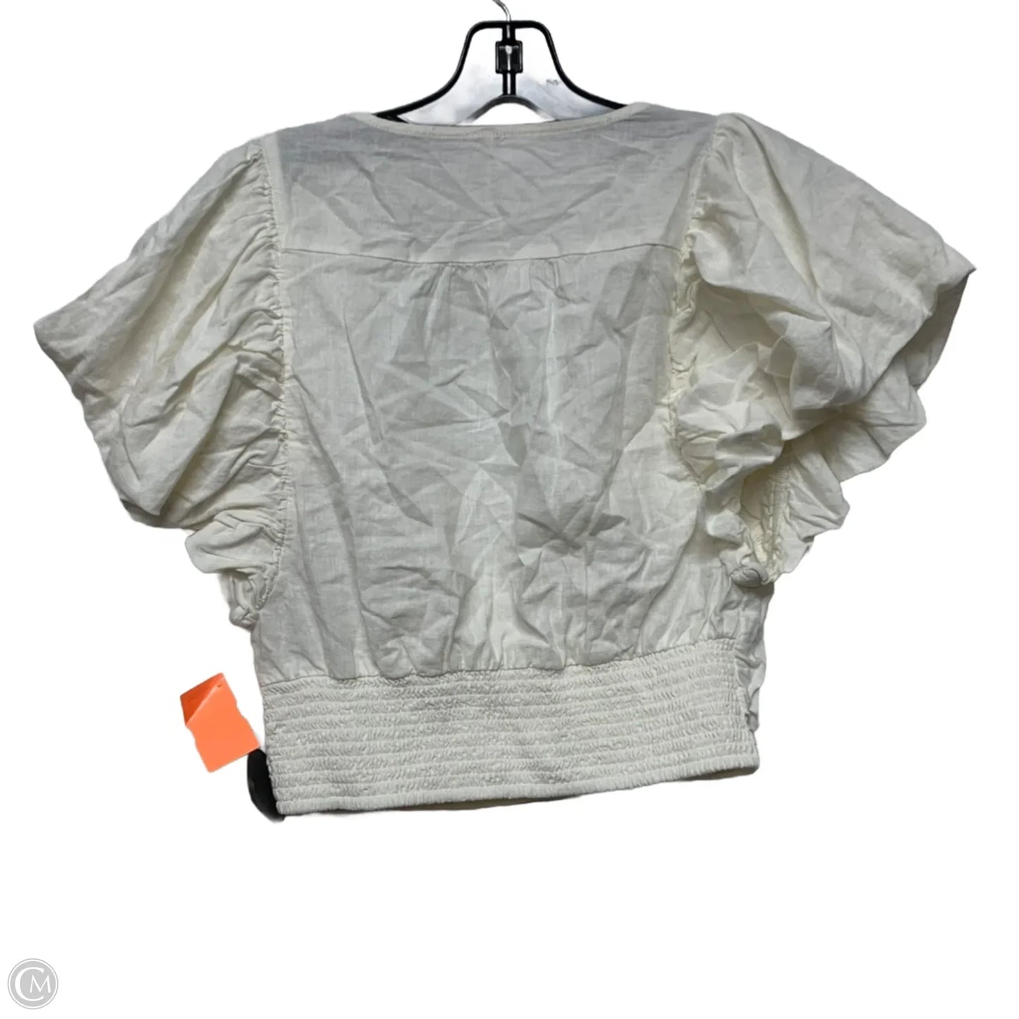 Top Short Sleeve By Free People In Cream, Size: S