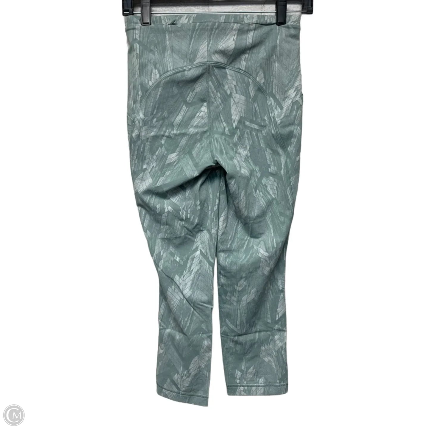 Athletic Leggings By Lululemon In Green & White, Size: S