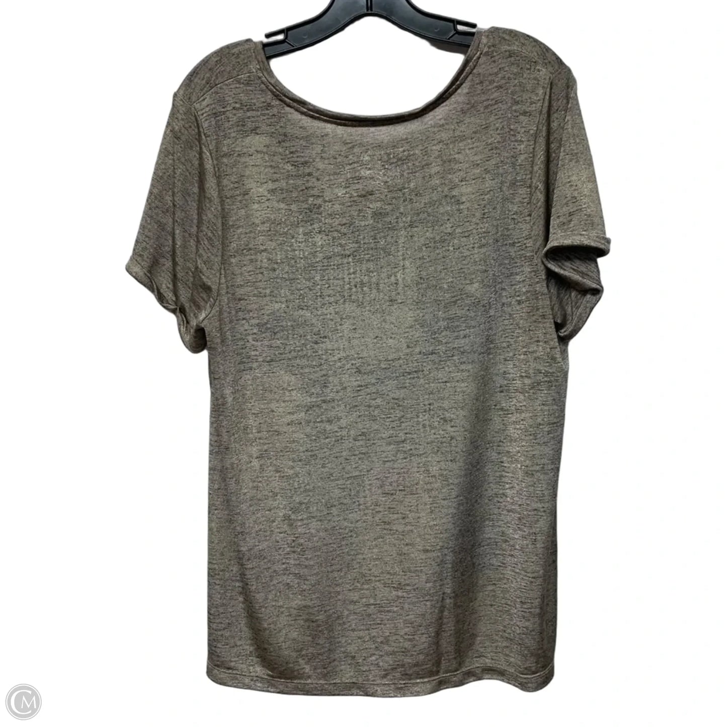 Top Short Sleeve By Anthropologie In Grey, Size: L