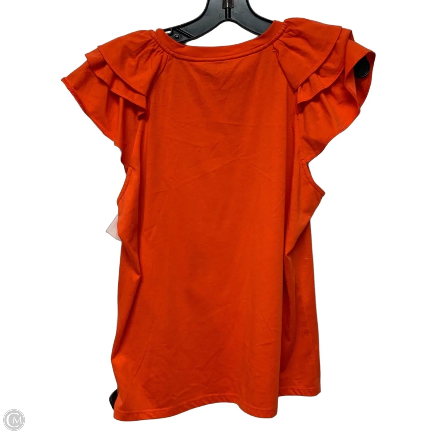 Top Short Sleeve By Current Air In Orange, Size: M
