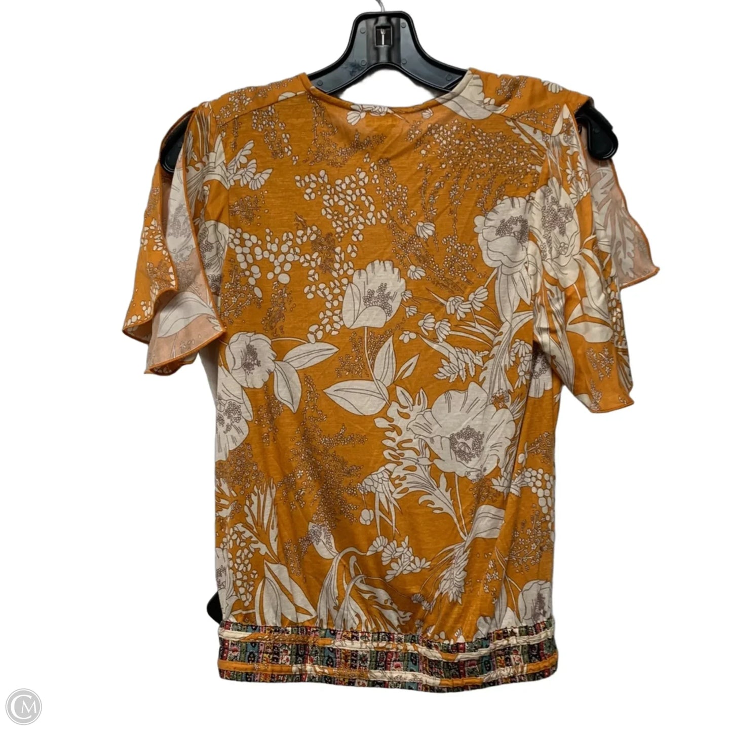 Top Short Sleeve By Tiny In Orange & White, Size: Xs