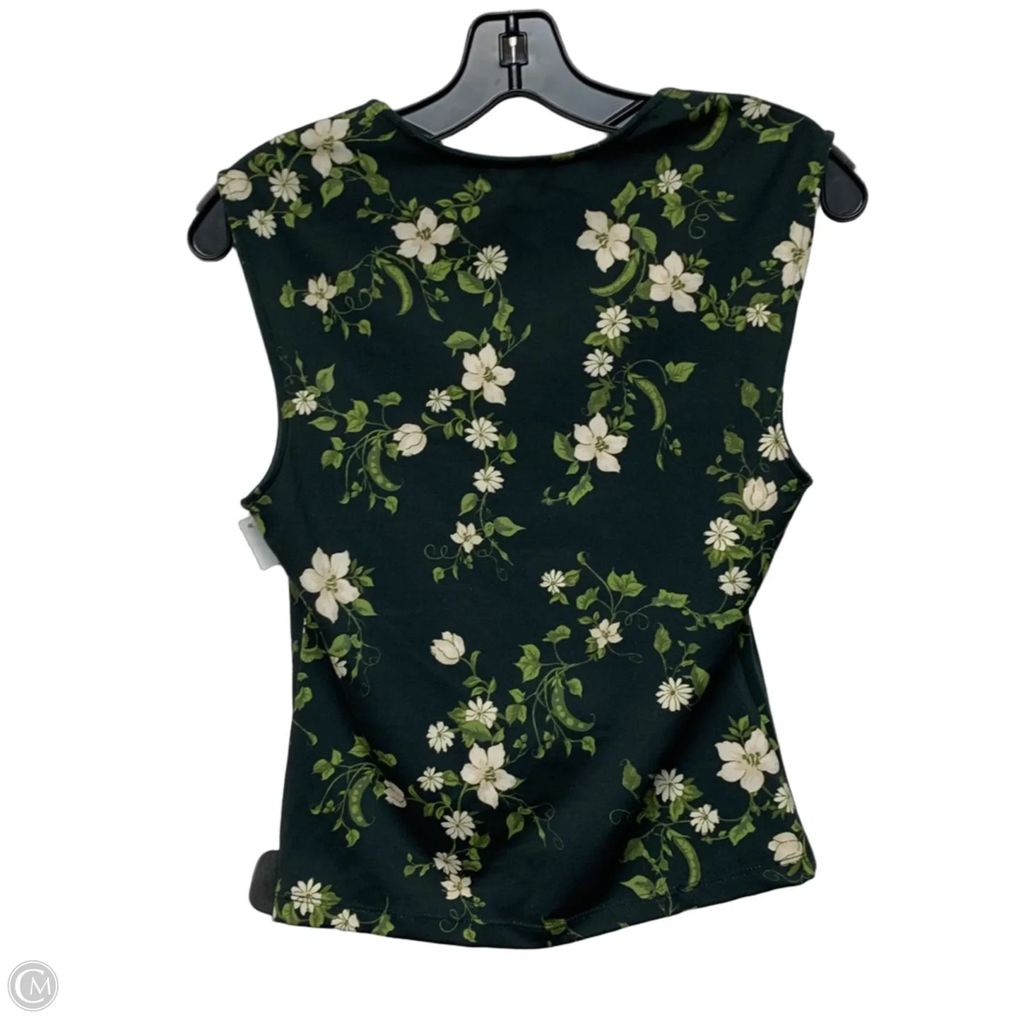 Top Sleeveless By Maeve In Black & Green, Size: S