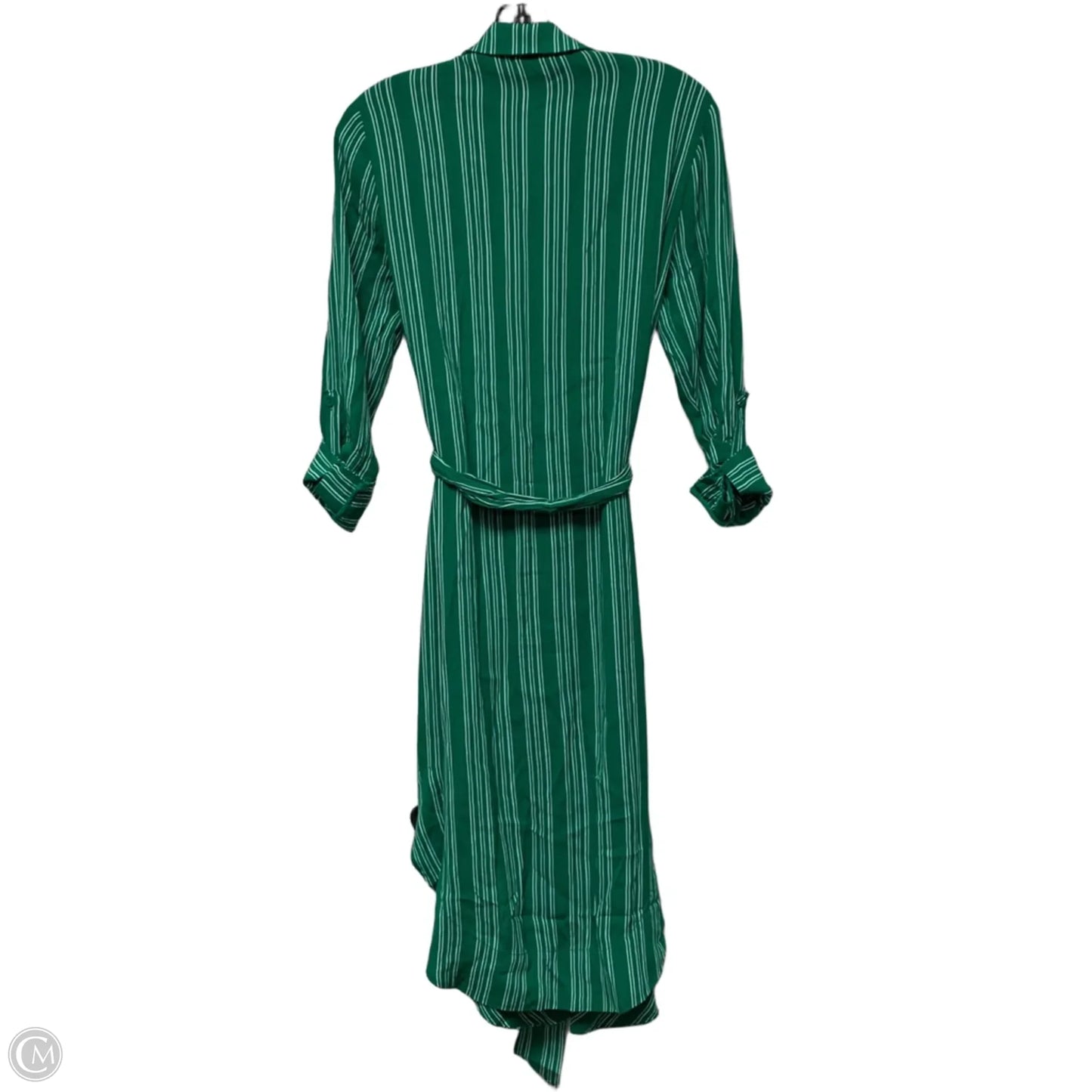 Dress Casual Midi By Maeve In Green & White, Size: S