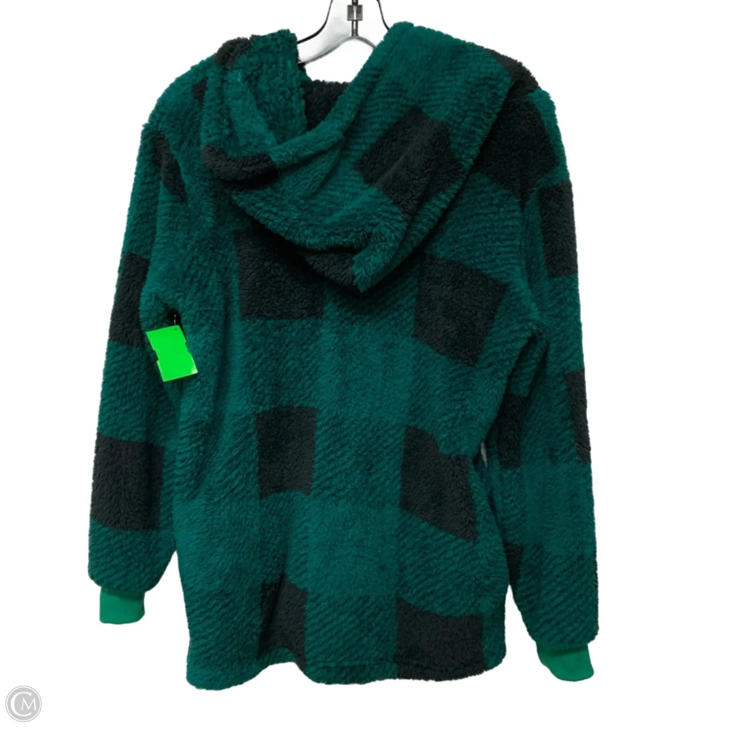 Jacket Faux Fur & Sherpa In Green, Size: M