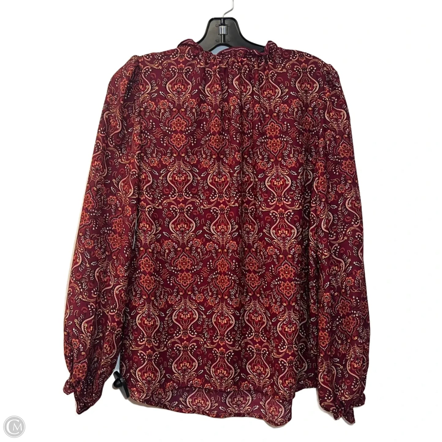 Blouse Long Sleeve By Max Studio In Red, Size: S
