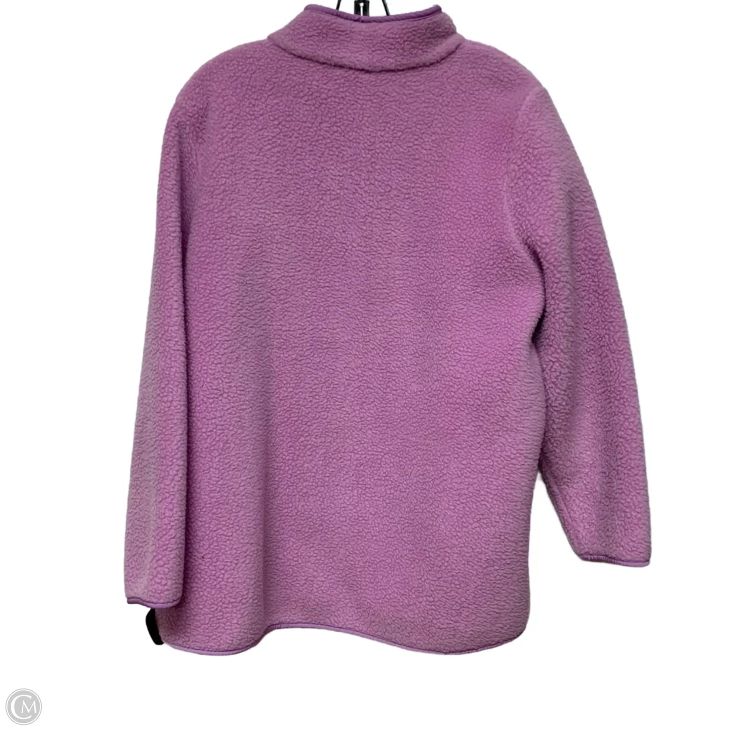 Jacket Faux Fur & Sherpa By Talbots In Purple, Size: 2x