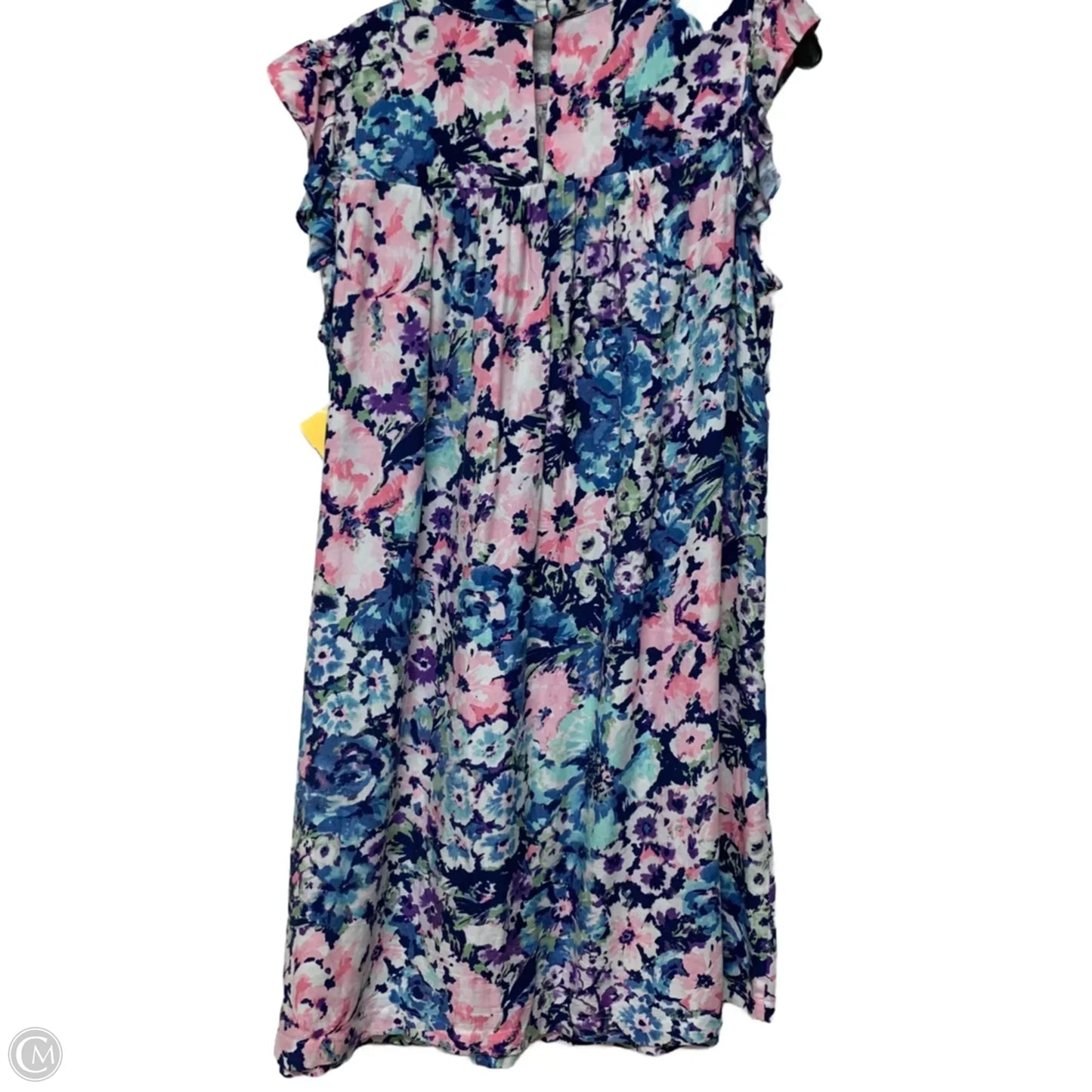 Dress Casual Midi By Crown And Ivy In Blue & Pink, Size: L