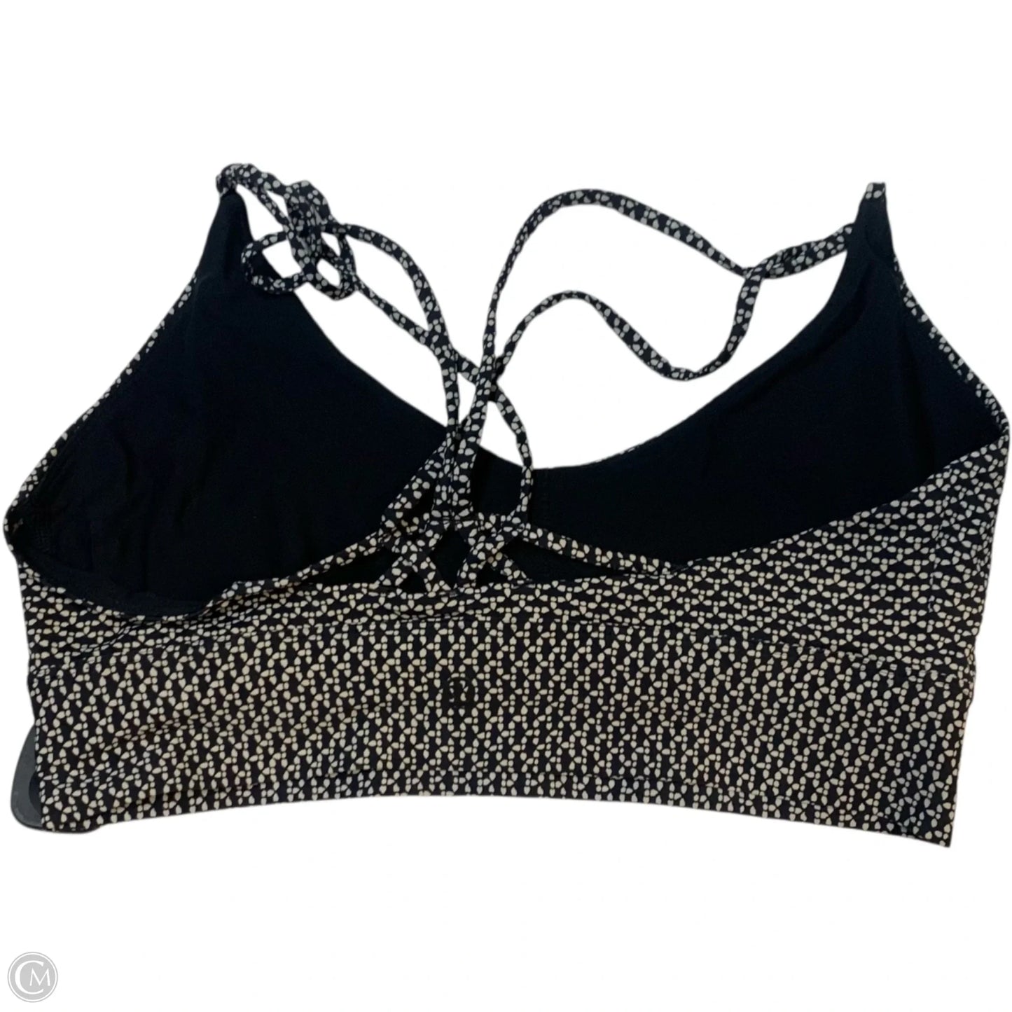Athletic Bra By Lululemon In Black & White, Size: S