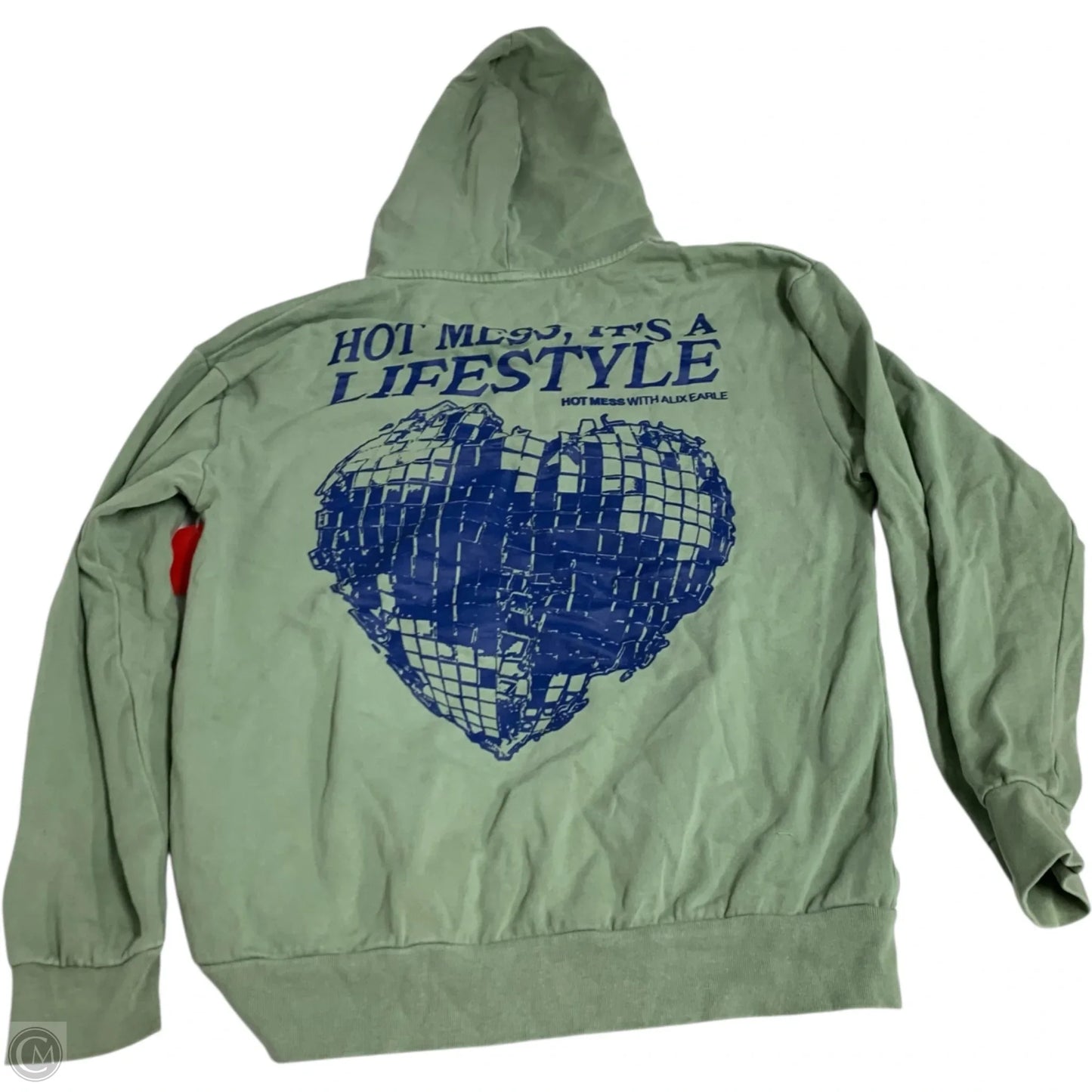 Sweatshirt Hoodie By hot mess In Green, Size: L