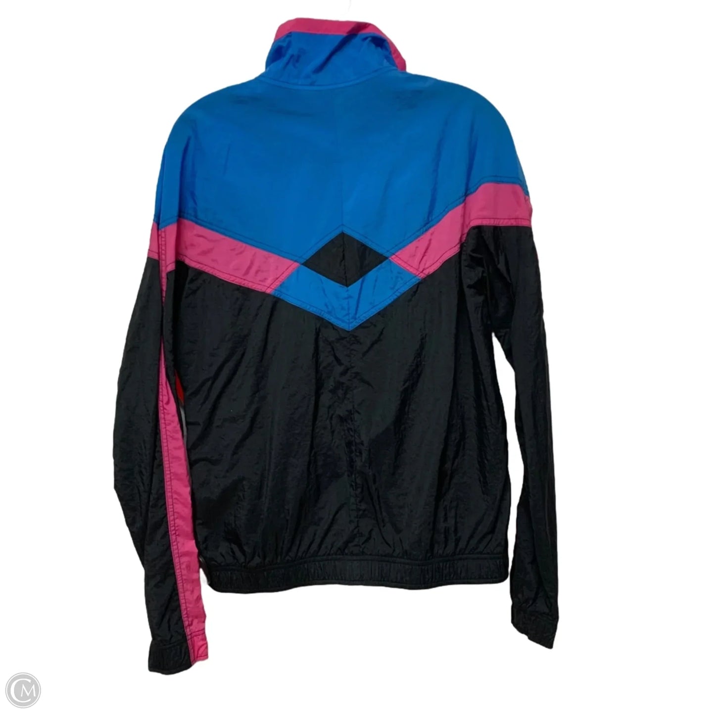 Jacket Windbreaker By Nike Apparel In Blue & Pink, Size: L