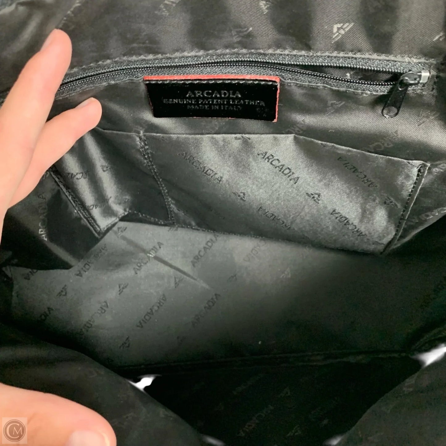 Handbag Leather By arcadia, Size: Medium