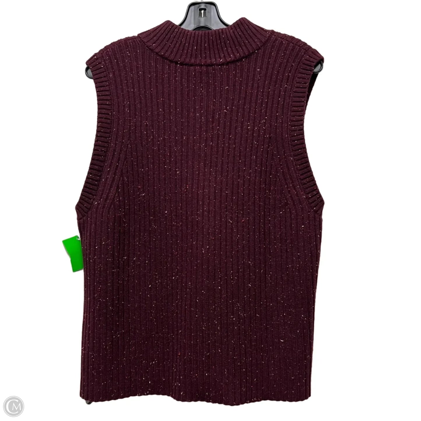 Vest Sweater By Talbots In Maroon, Size: Xlp