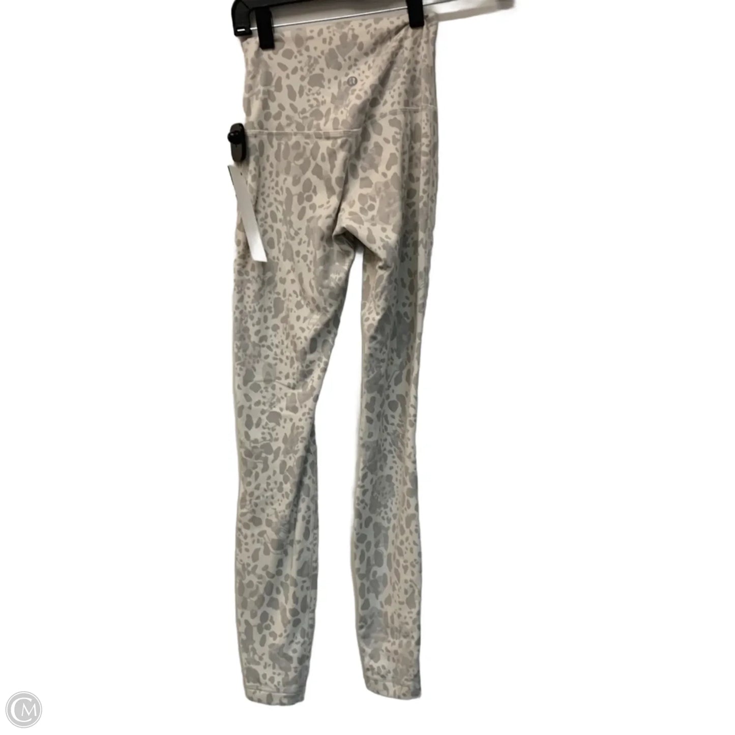 Athletic Leggings By Lululemon In Grey & White, Size: Xs