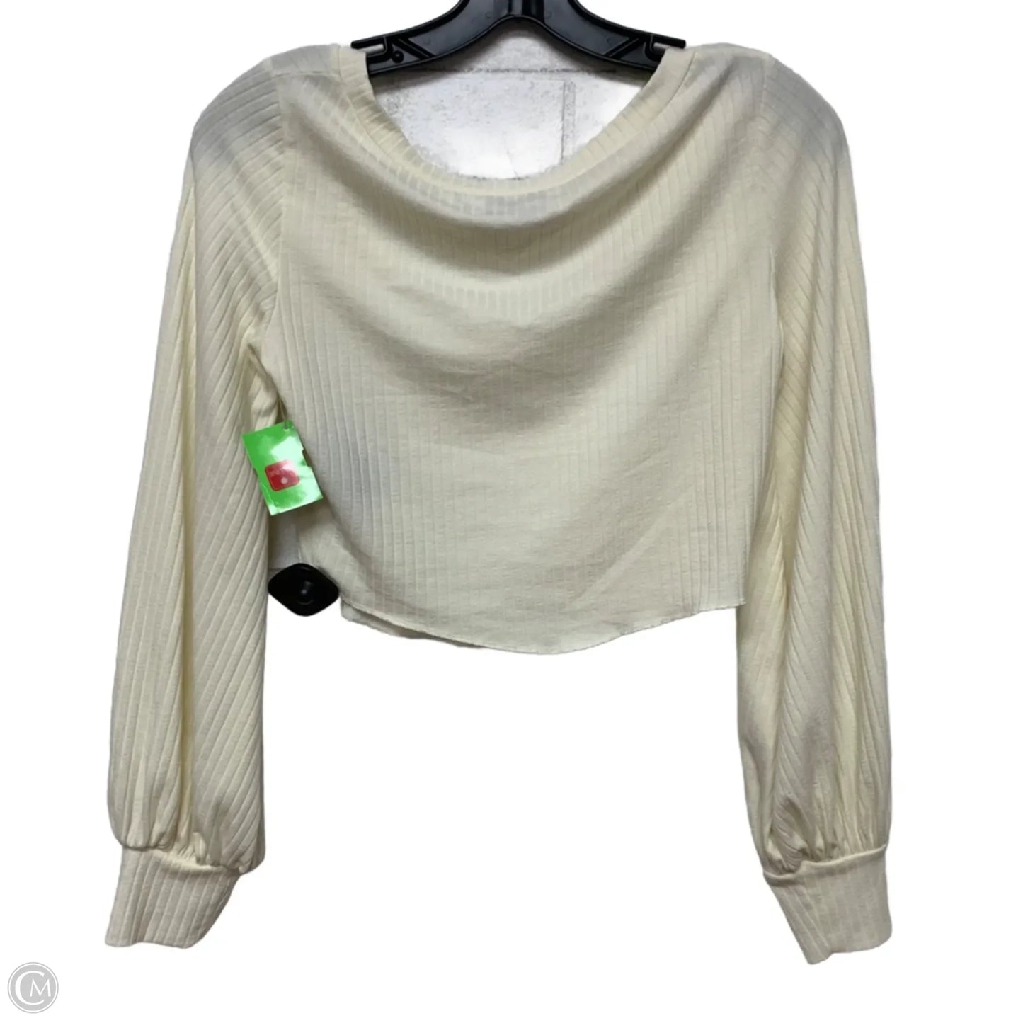 Top Long Sleeve By Urban Outfitters In Cream, Size: M