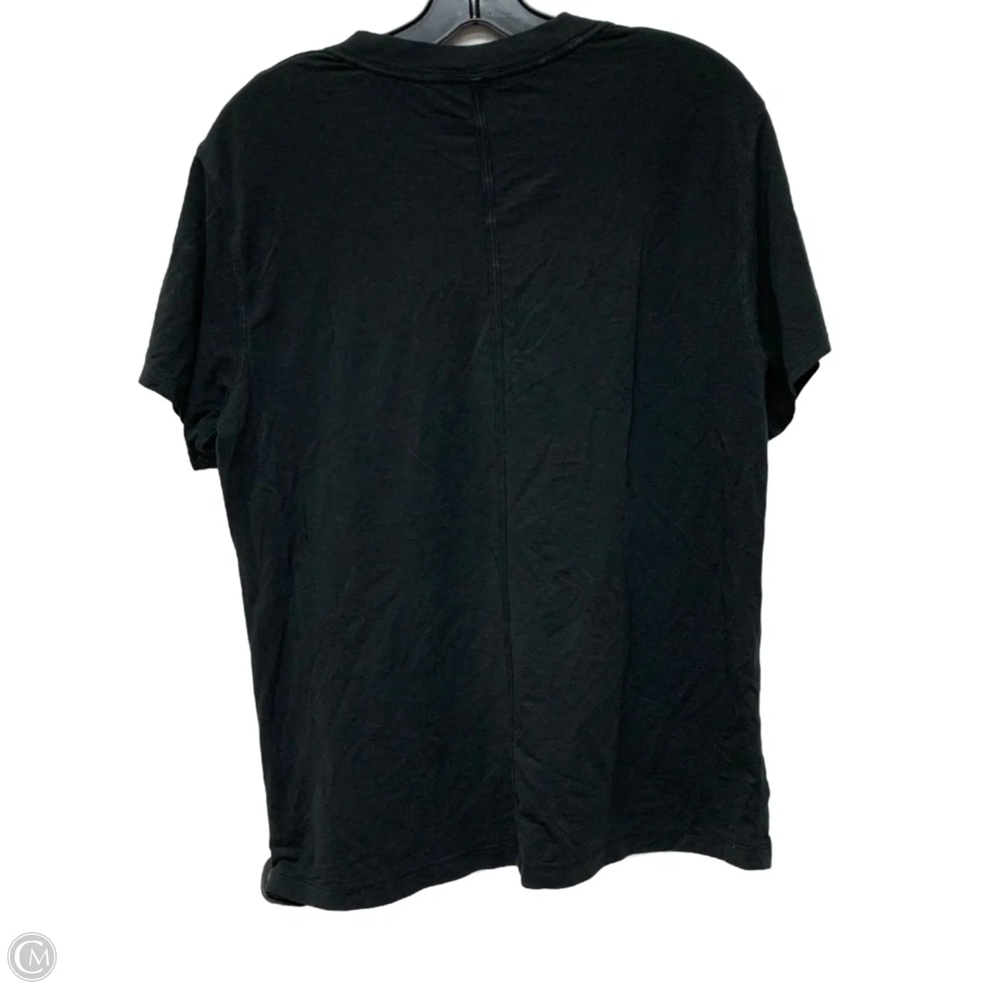 Athletic Top Short Sleeve By Lululemon In Black, Size: M