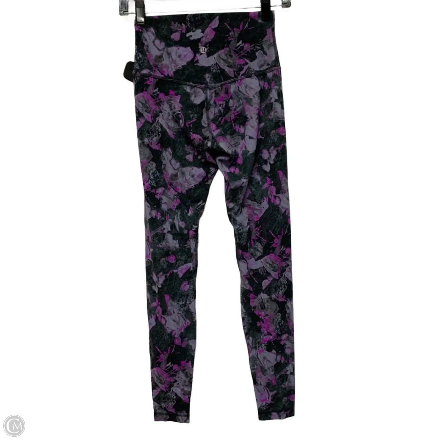Athletic Leggings By Lululemon In Black & Purple, Size: S