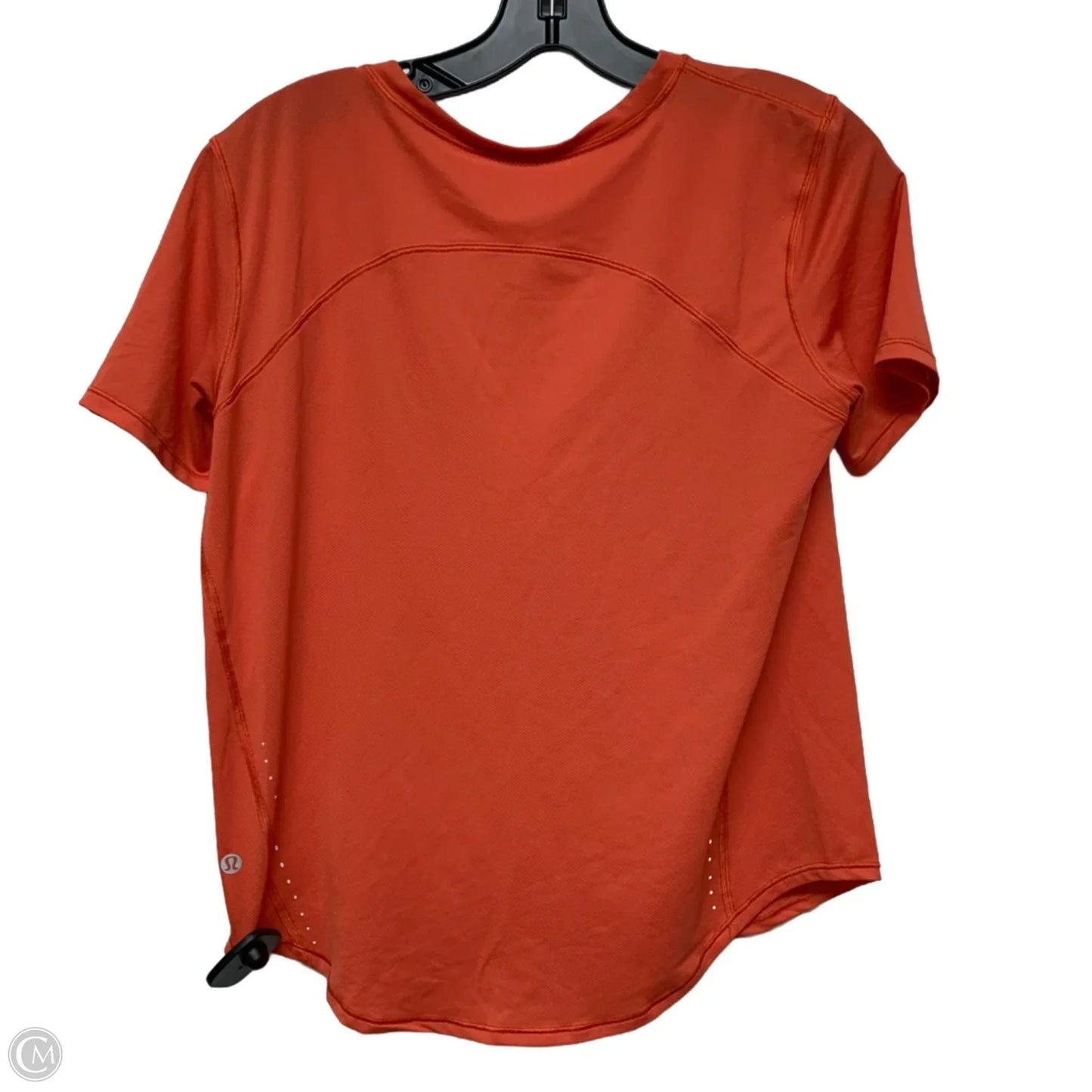 Athletic Top Short Sleeve By Lululemon In Orange, Size: S
