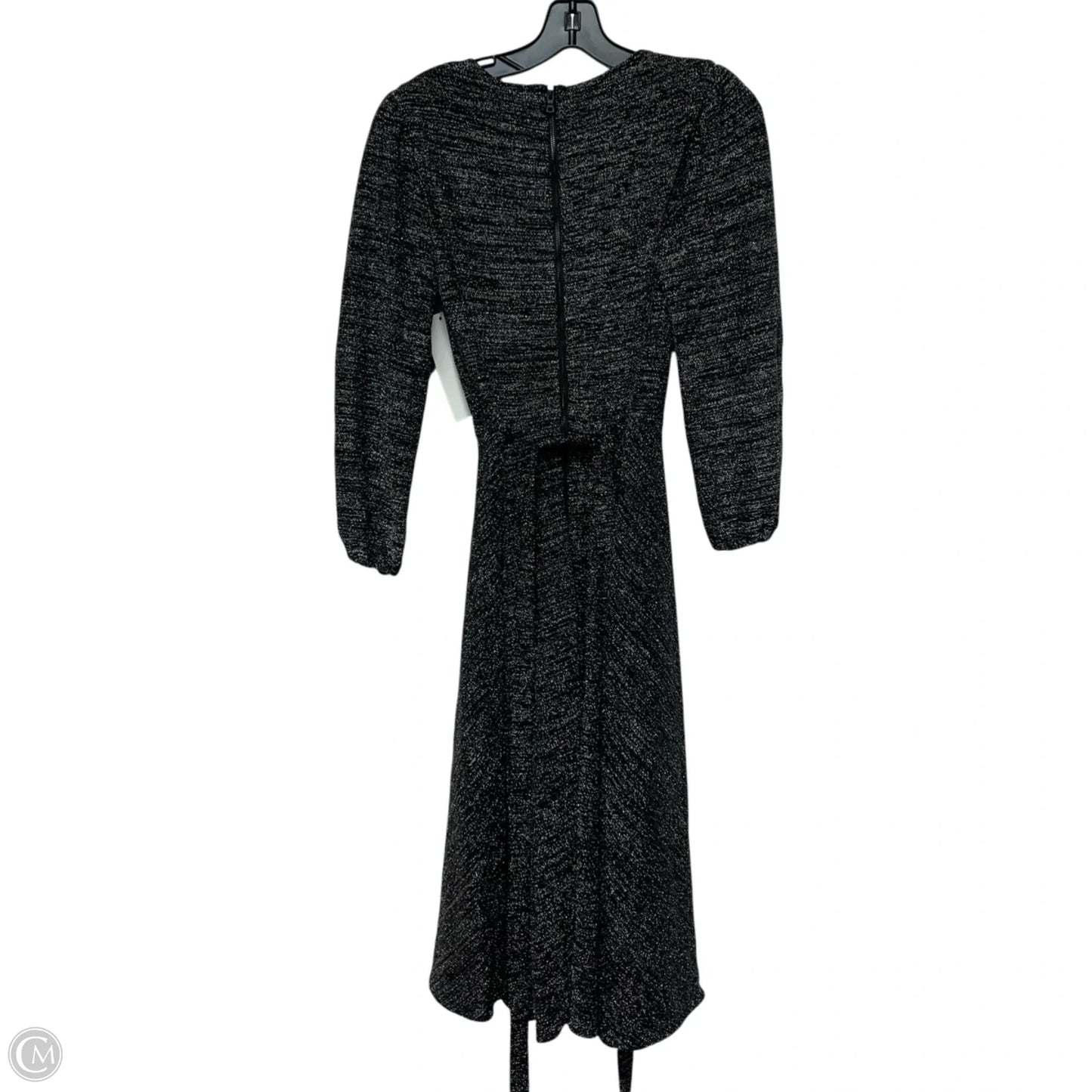 Dress Designer By Alice + Olivia In Black & Silver, Size: S