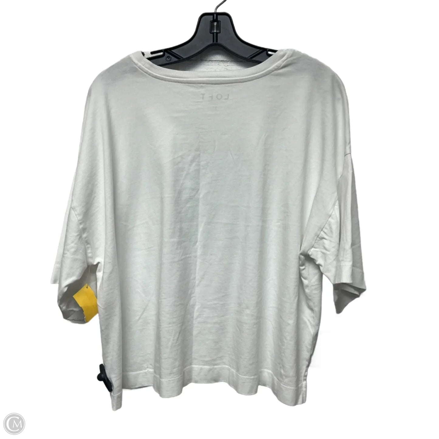 Top Short Sleeve By Loft In White, Size: Xl