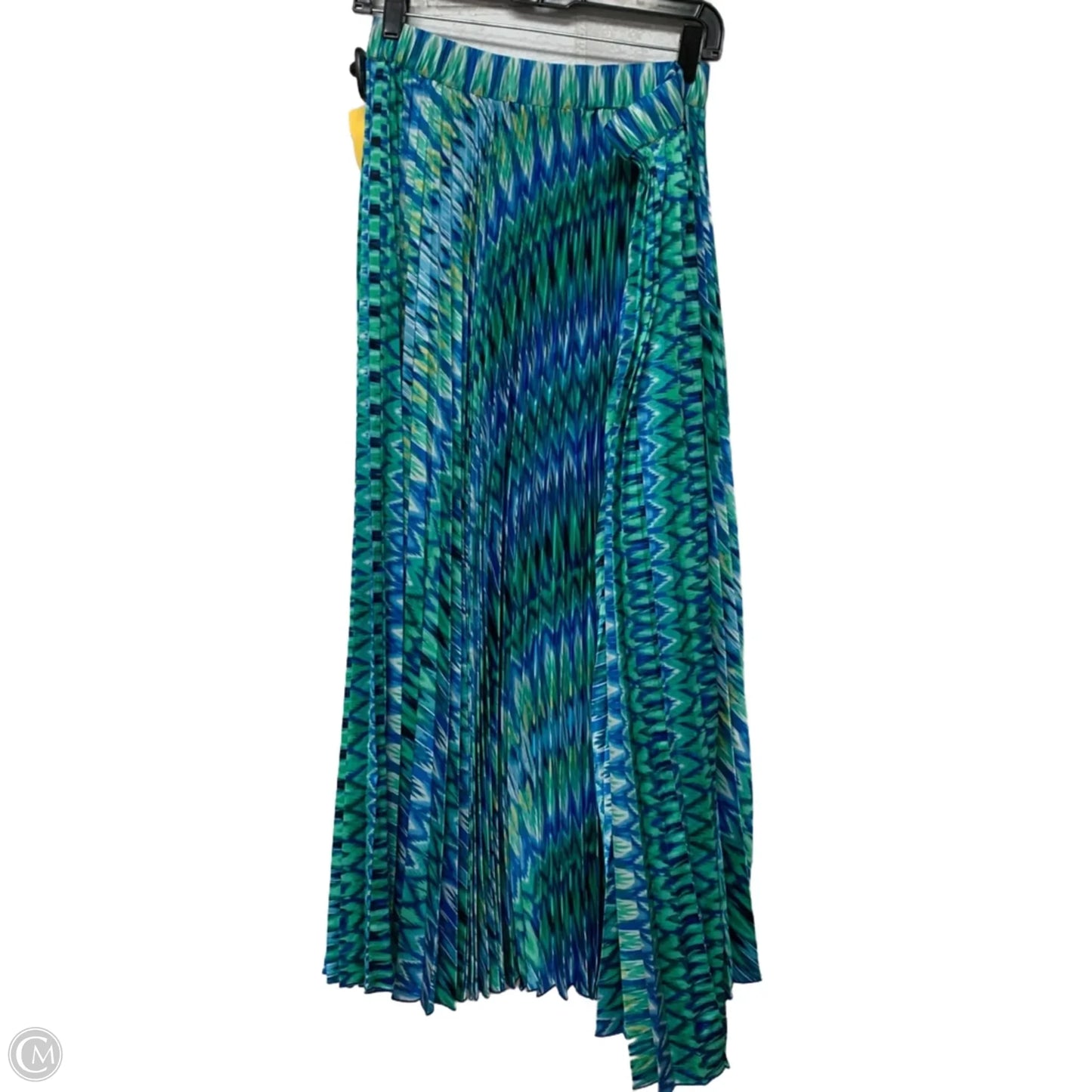 Skirt Midi By Chicos In Blue & Green, Size: Xl