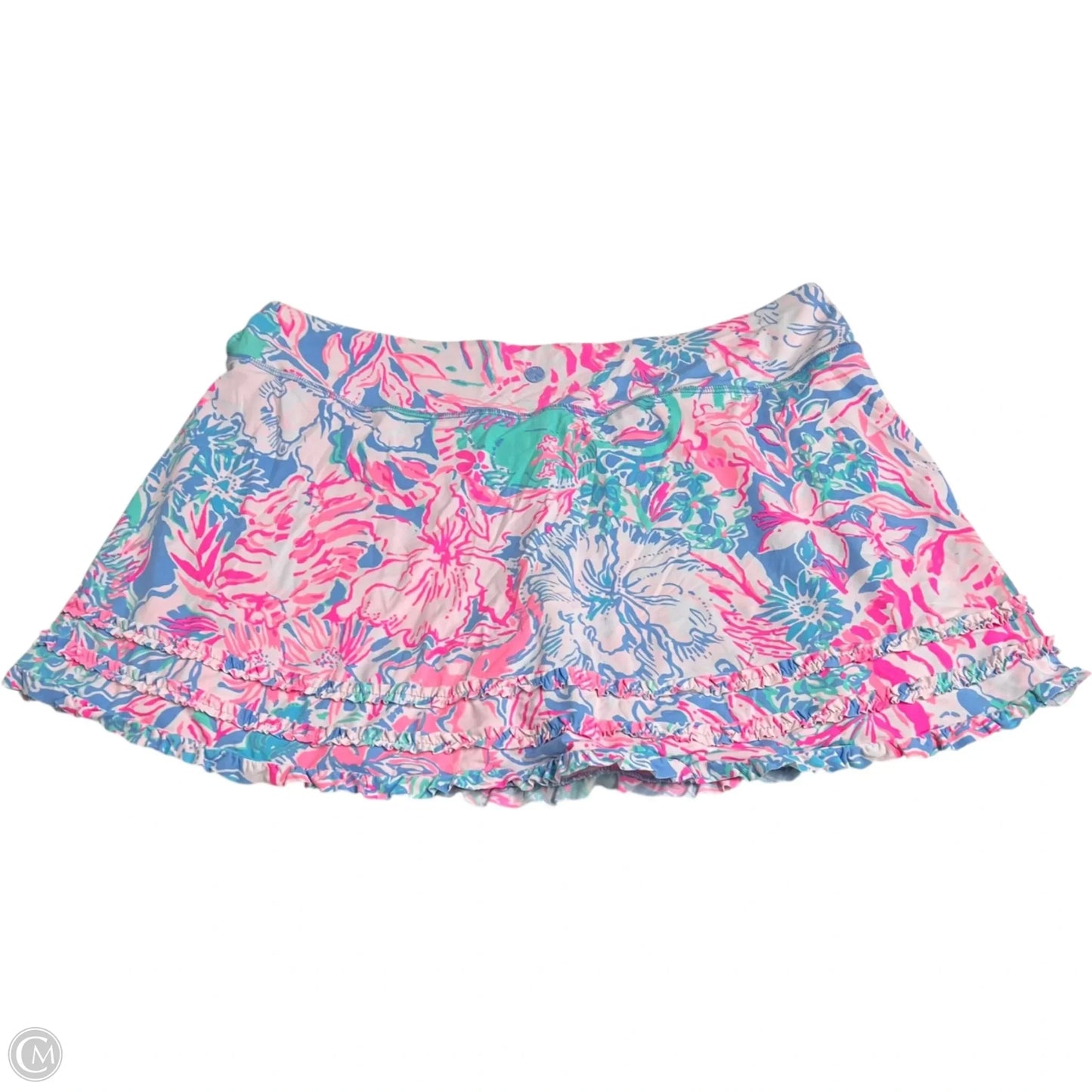 Skort Designer By Lilly Pulitzer In Blue & Pink, Size: Xl