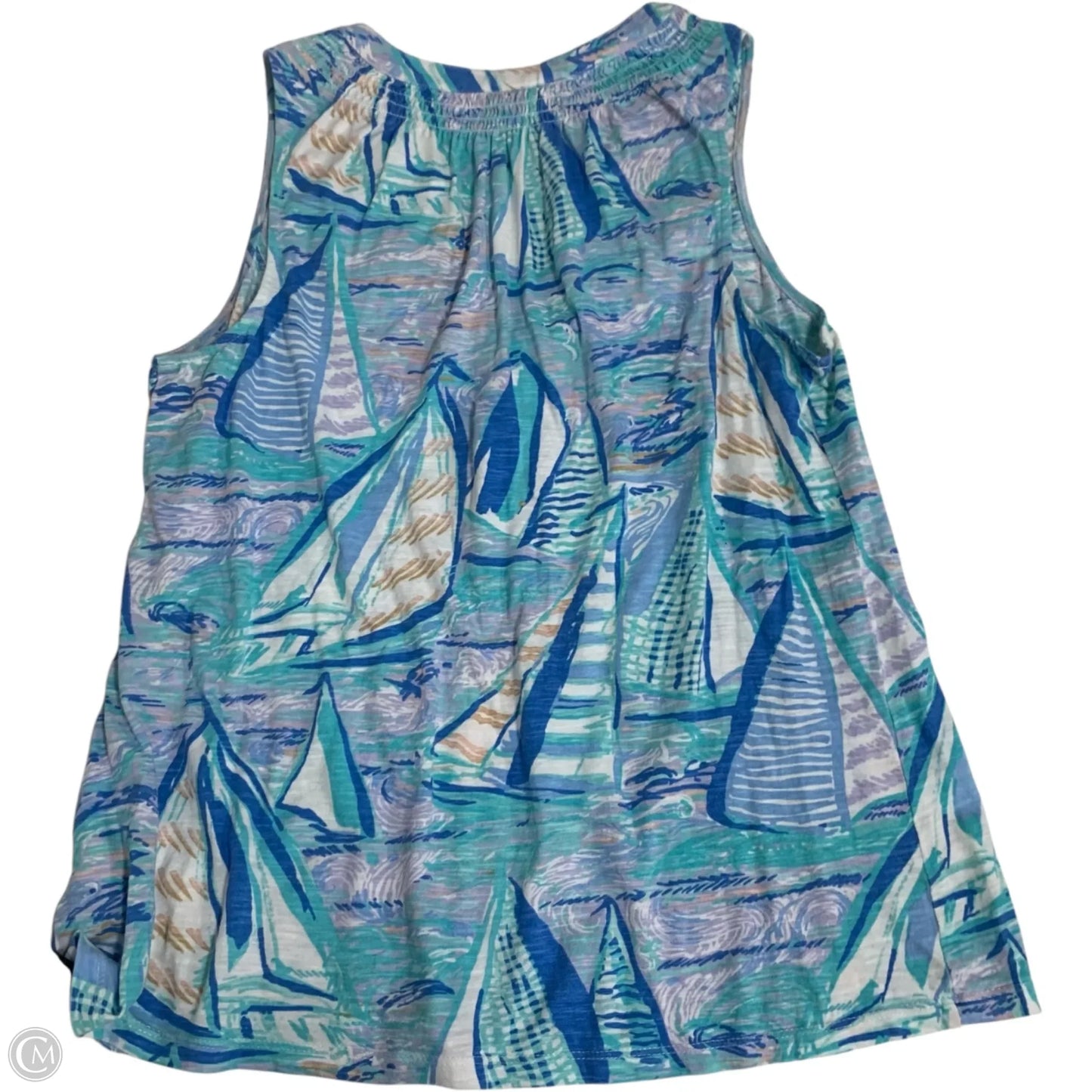 Top Sleeveless Designer By Lilly Pulitzer In Blue, Size: L