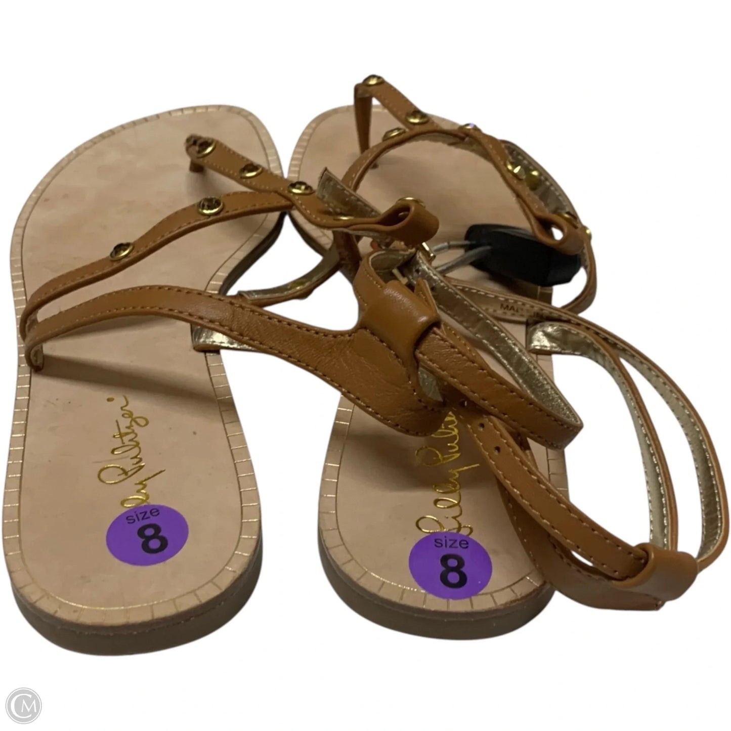 Sandals Designer By Lilly Pulitzer In Brown, Size: 8