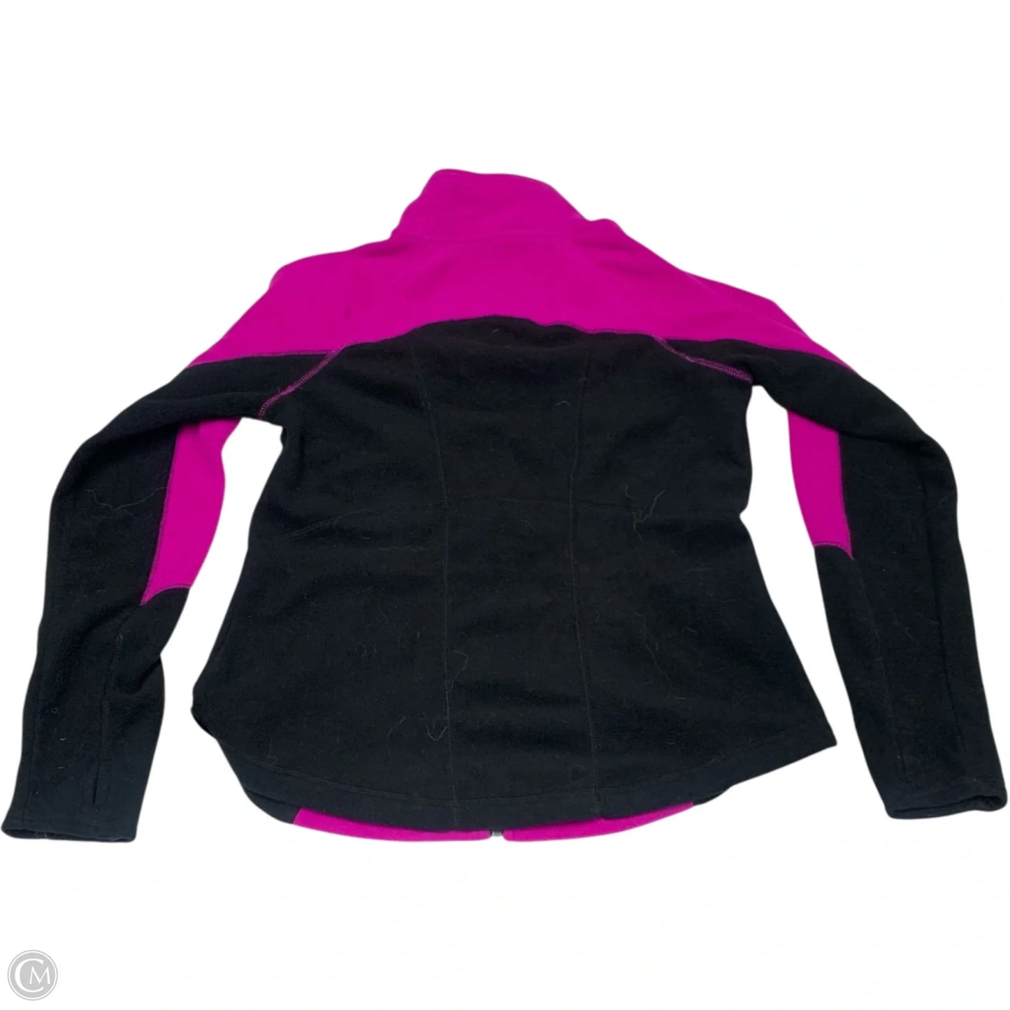 Athletic Jacket By Tek Gear In Black & Pink, Size: L