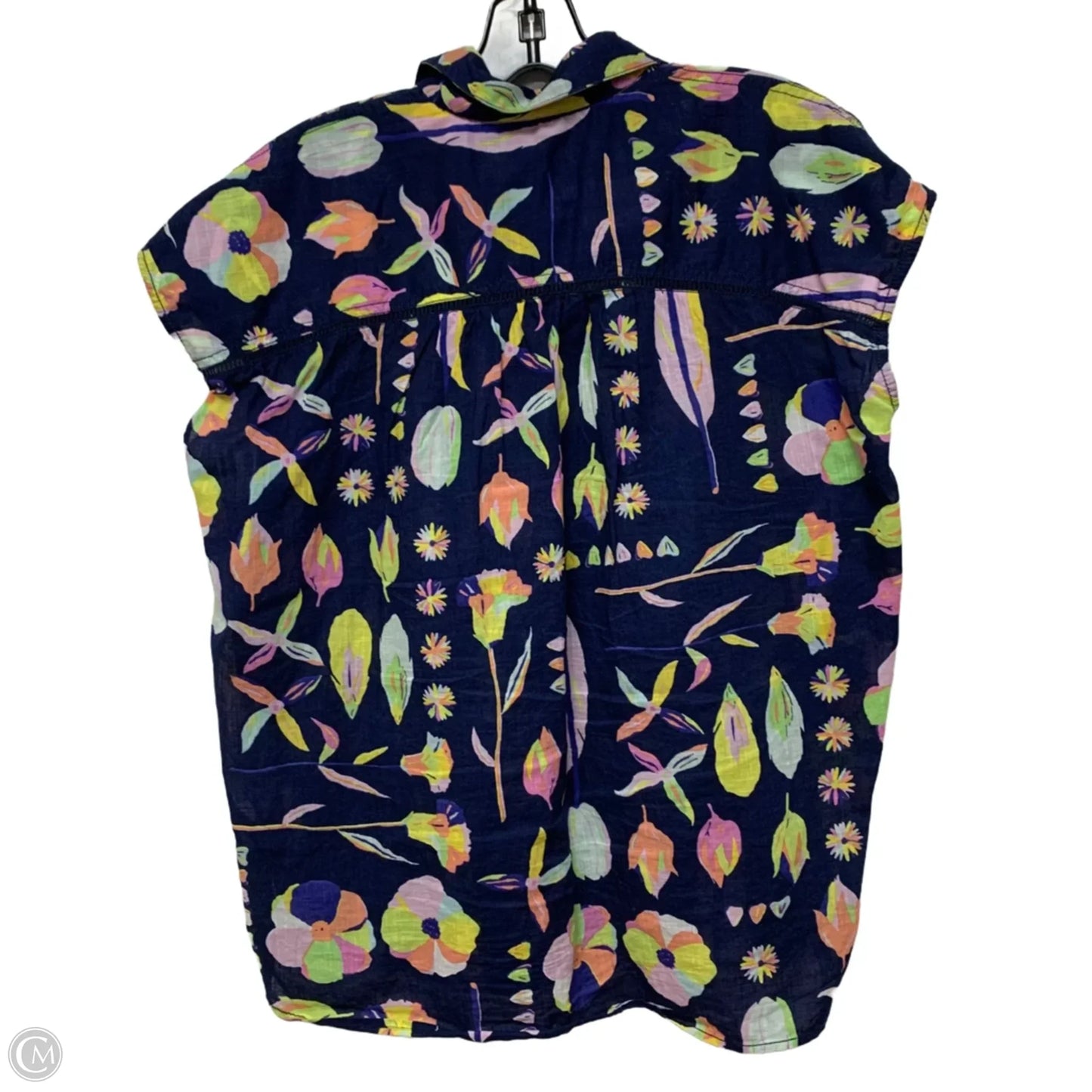 Top Short Sleeve By Anthropologie In Blue, Size: Xs