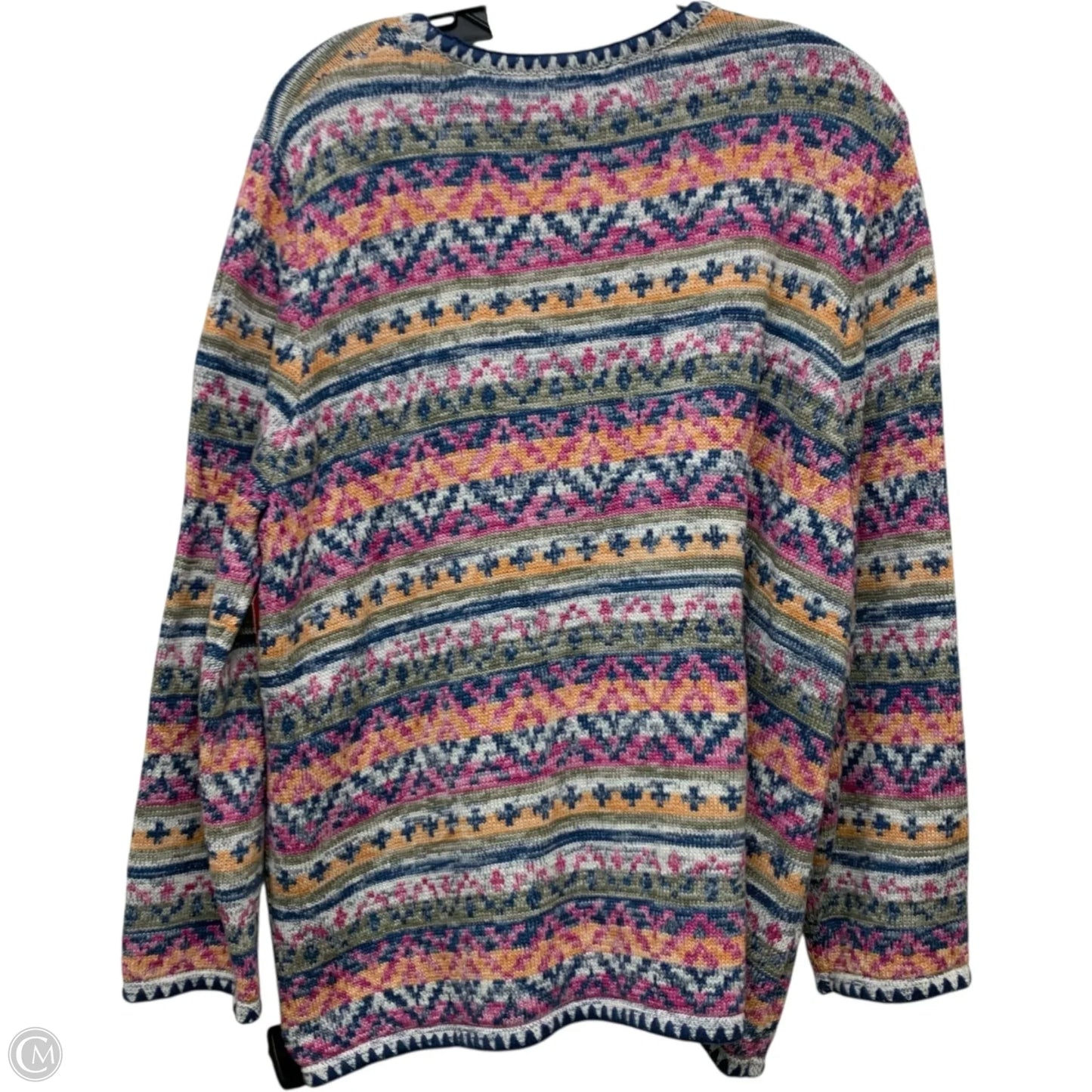 Sweater Cardigan By Alfred Dunner In Multi-colored, Size: L