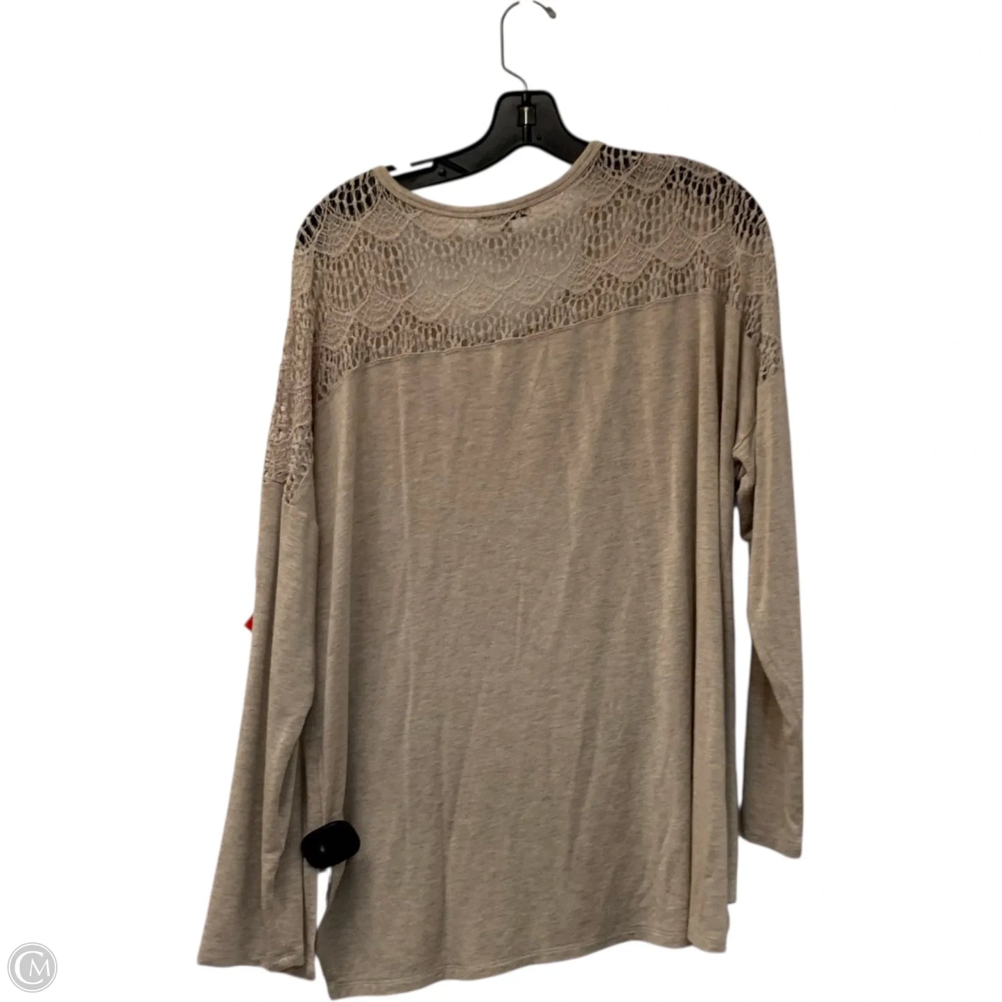 Top Long Sleeve By Democracy In Beige, Size: Xl