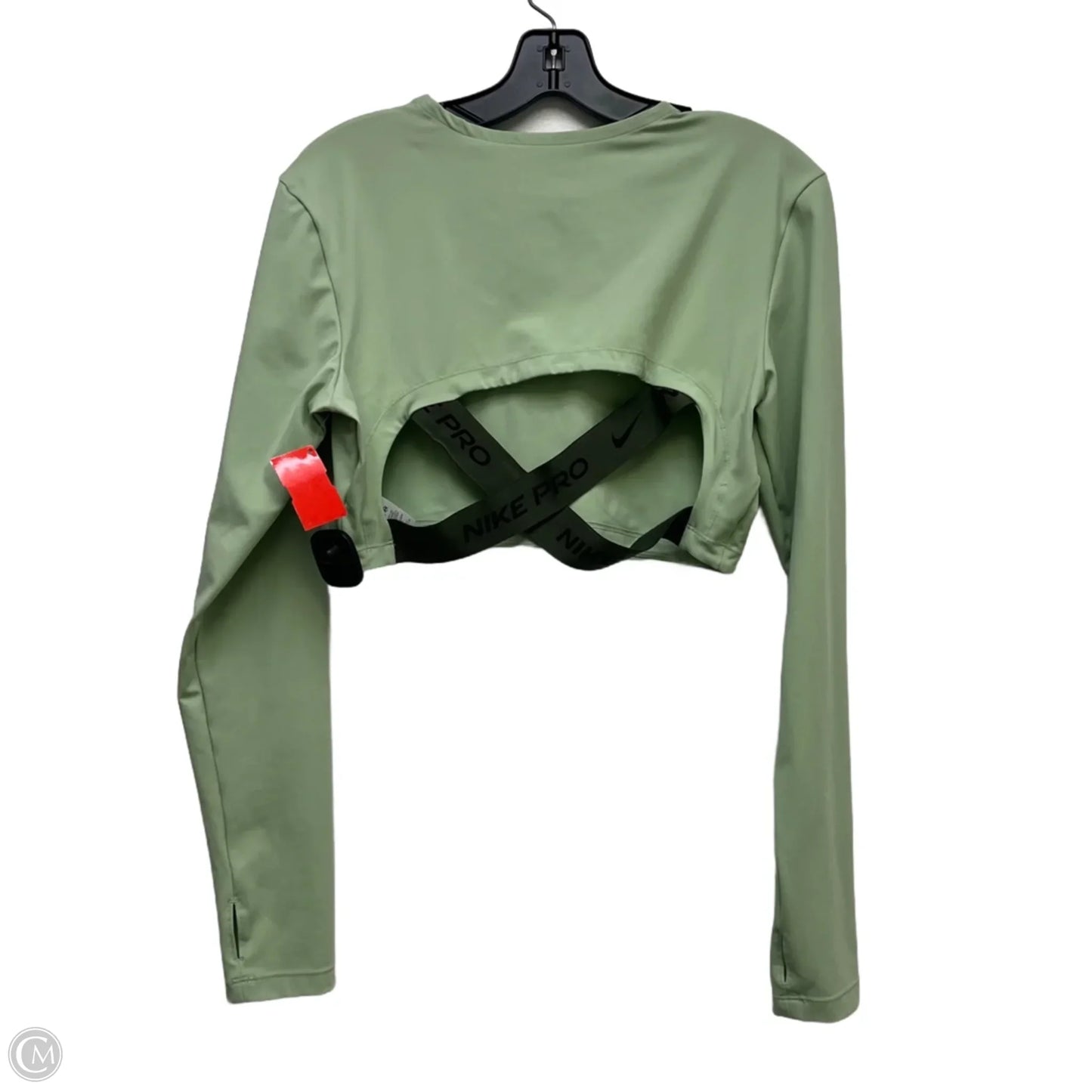 Athletic Top Long Sleeve Crewneck By Nike Apparel In Green, Size: L