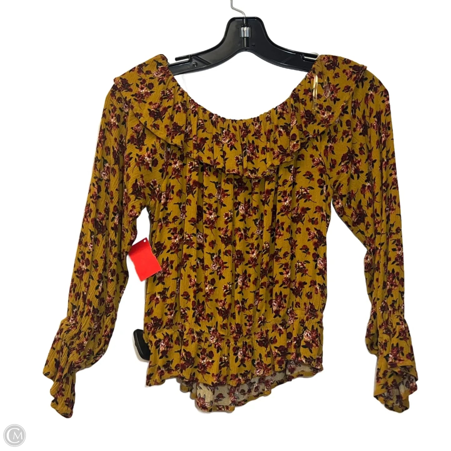 Top Long Sleeve By Altard State In Red & Yellow, Size: S