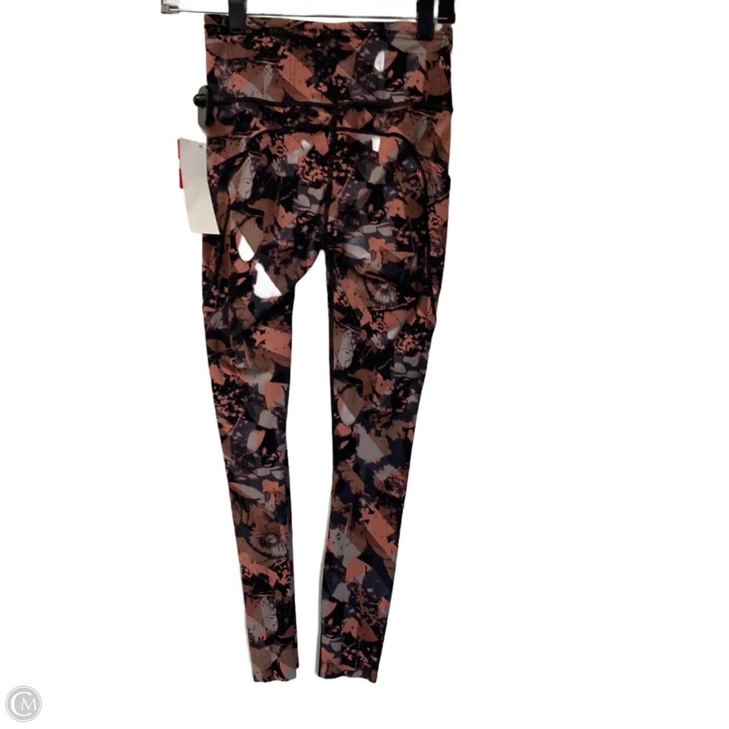 Athletic Leggings By Lululemon In Grey & Pink, Size: S