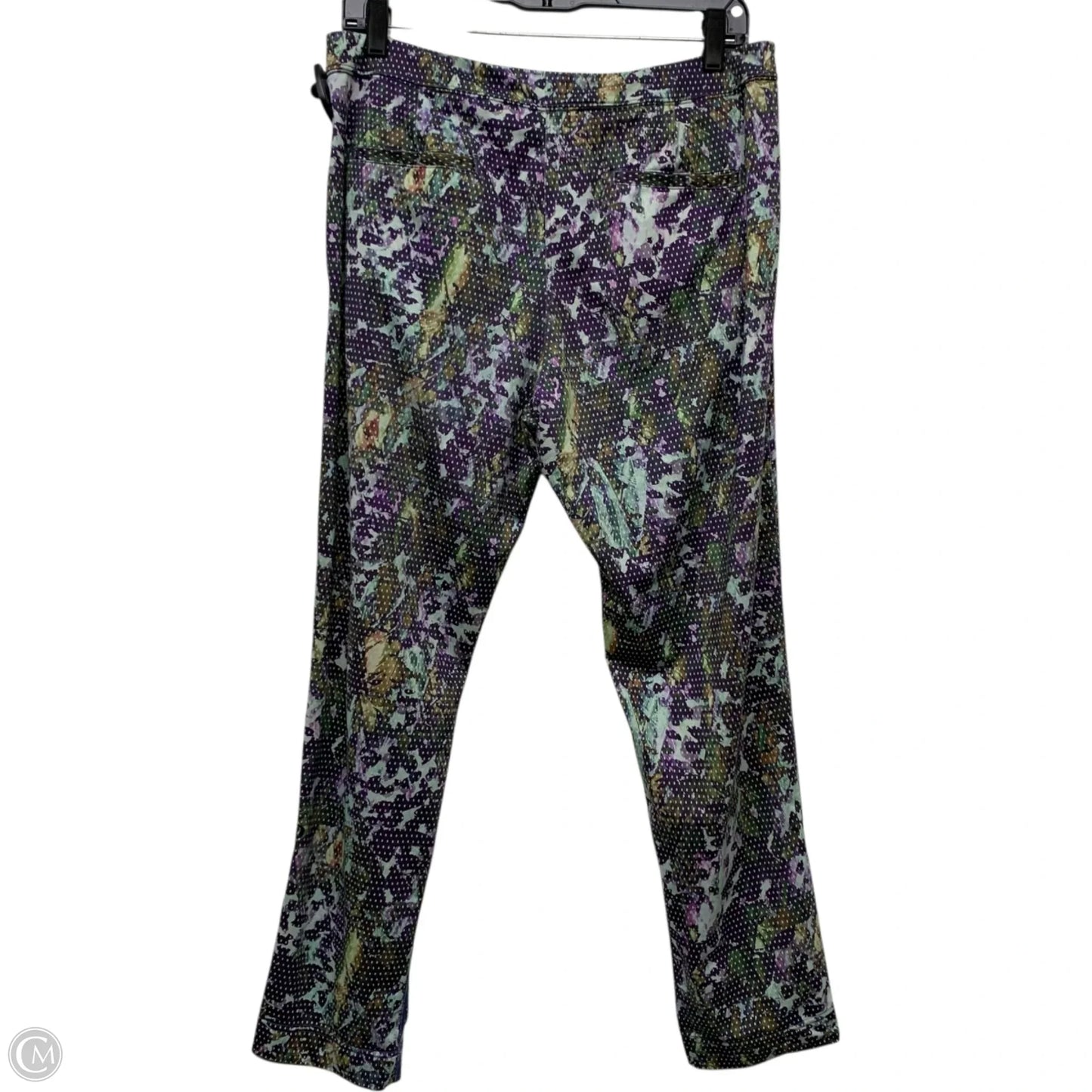 Athletic Pants By Lululemon In Green & Purple, Size: L