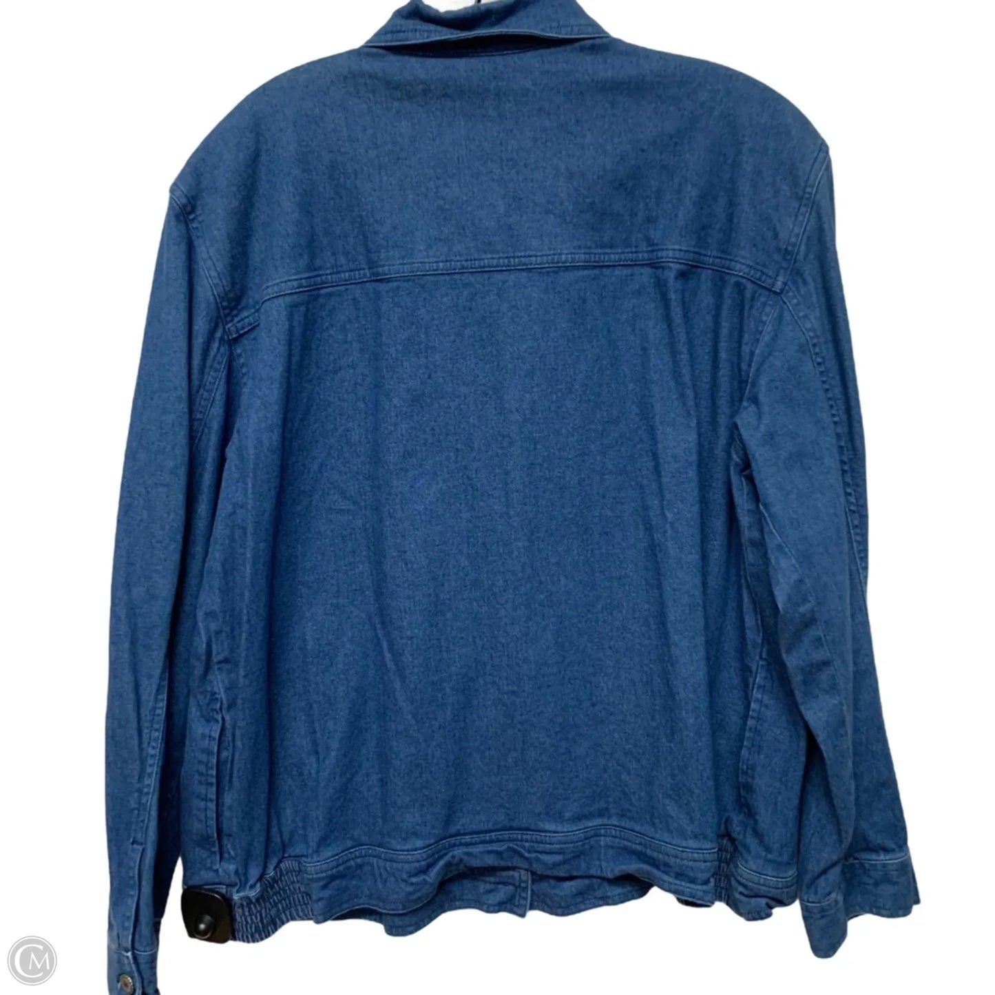 Jacket Shirt By Alfred Dunner In Blue Denim, Size: Xl