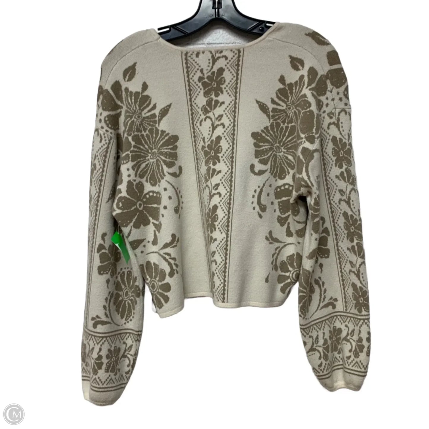 Sweater By Z Supply In Brown & Cream, Size: S