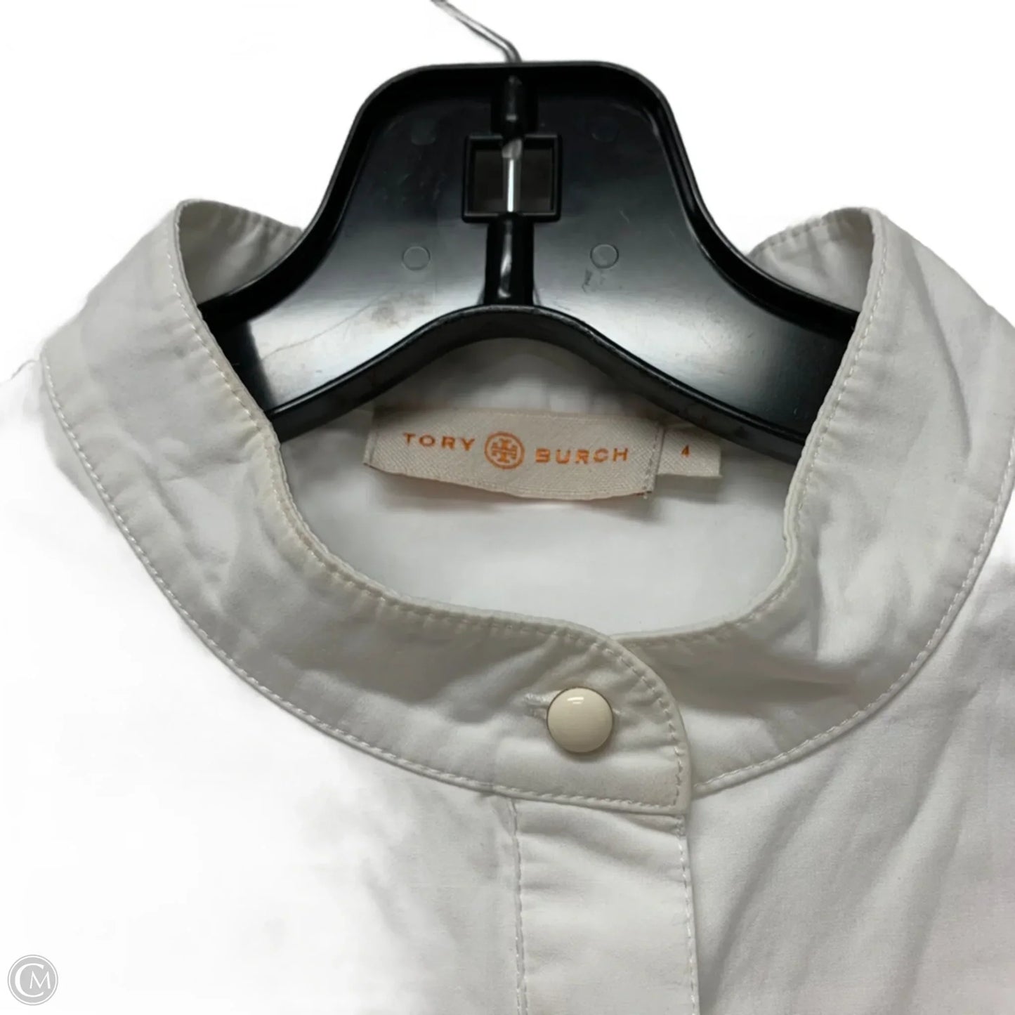 Top Long Sleeve Designer By Tory Burch In White, Size: S