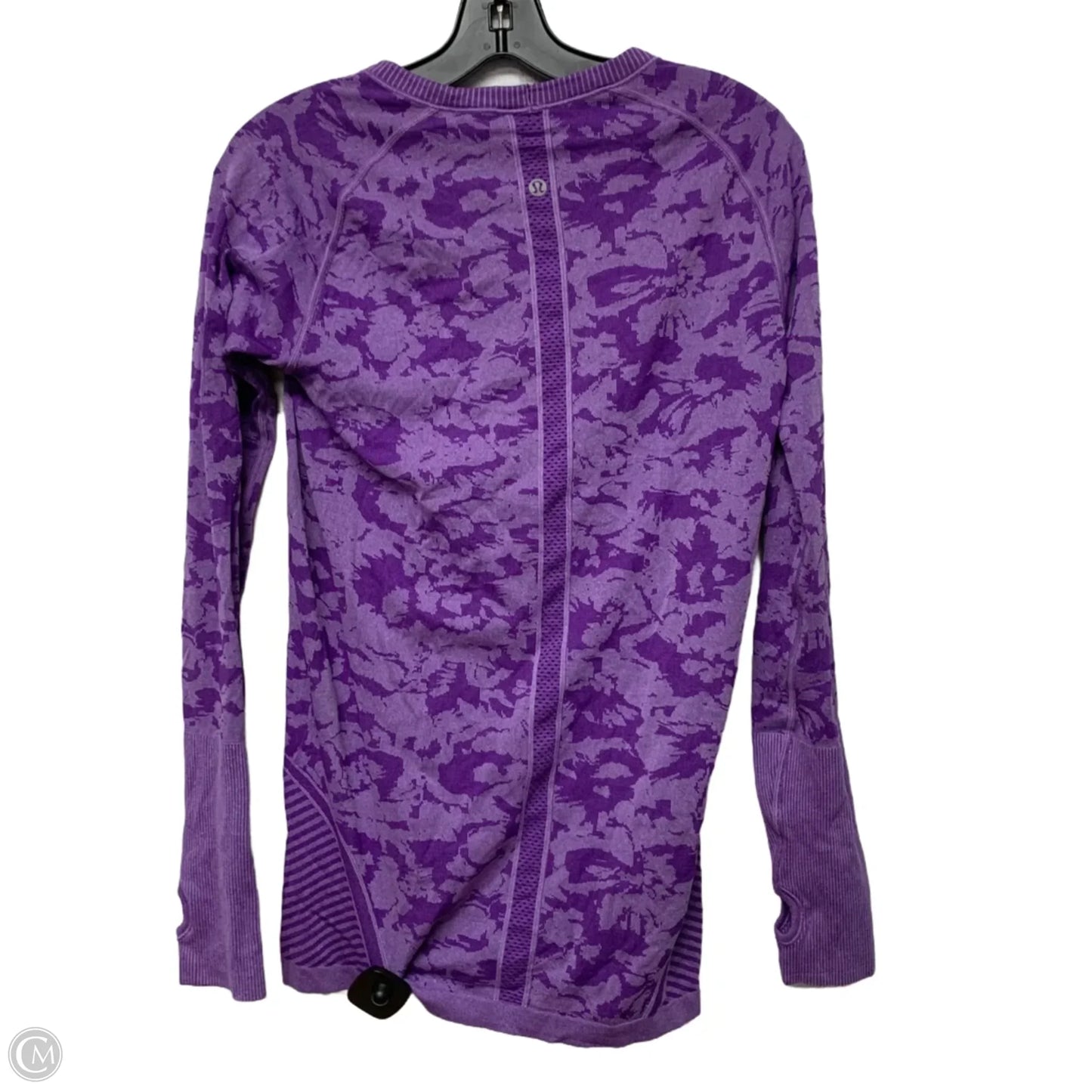 Athletic Top Long Sleeve Crewneck By Lululemon In Purple, Size: M