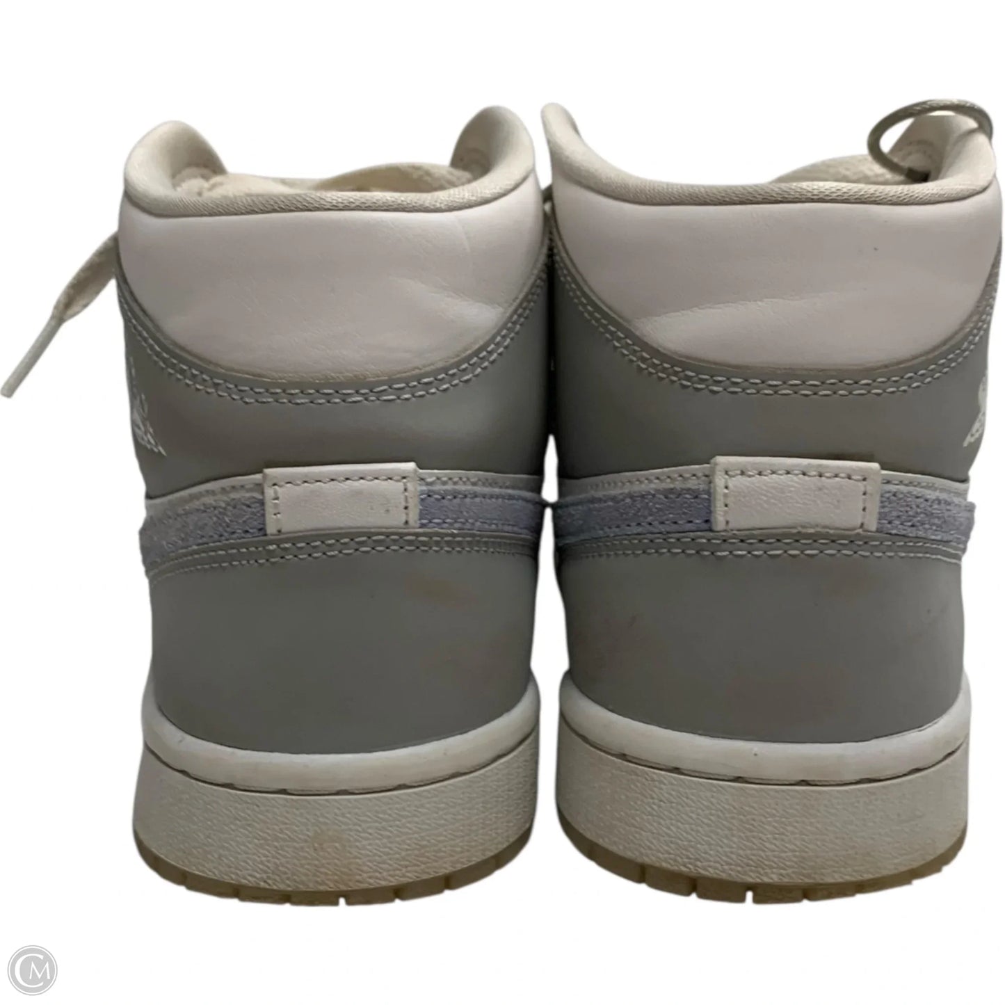 Shoes Luxury Designer By Jordan In Grey & White, Size: 9