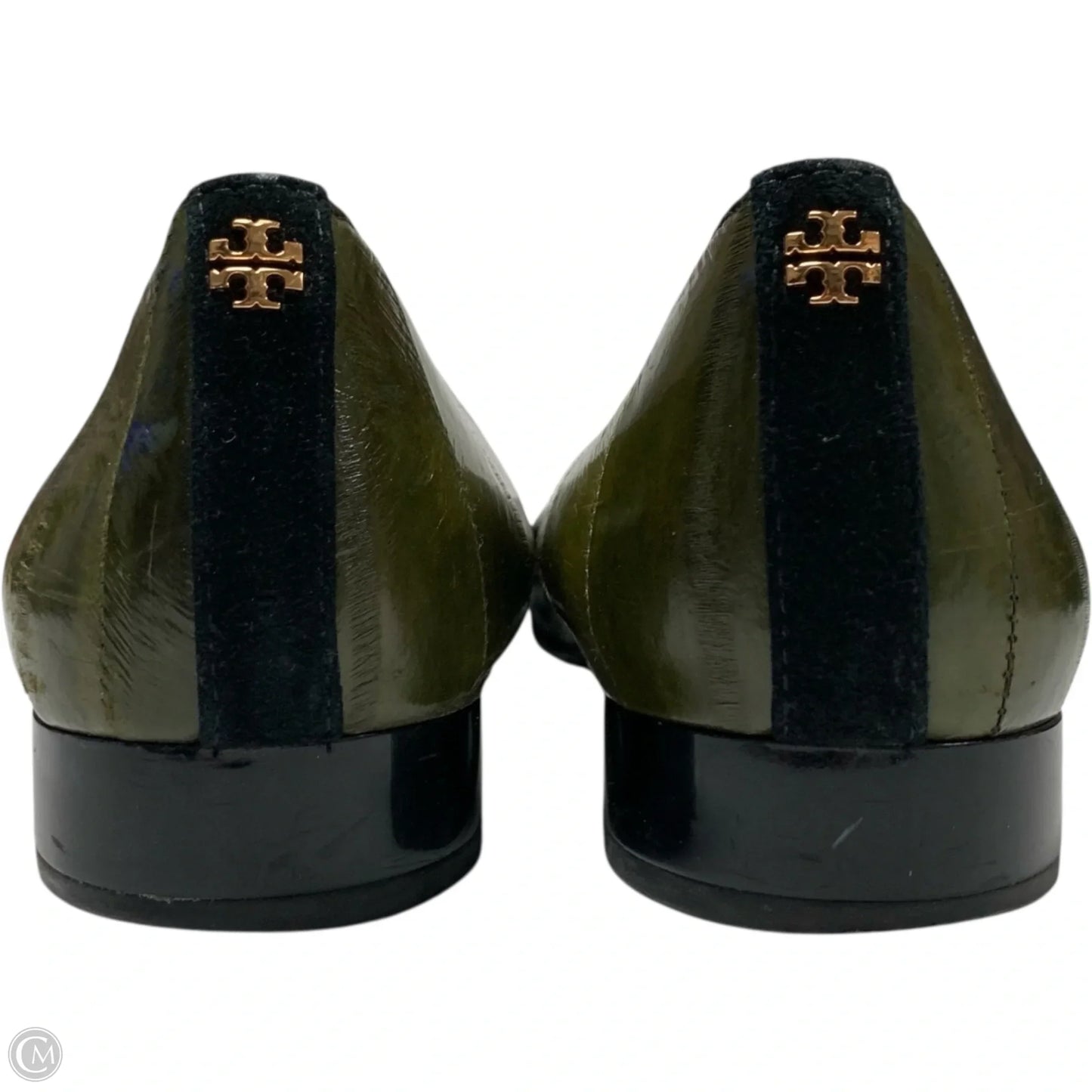 Shoes Designer By Tory Burch In Green & Yellow, Size: 11