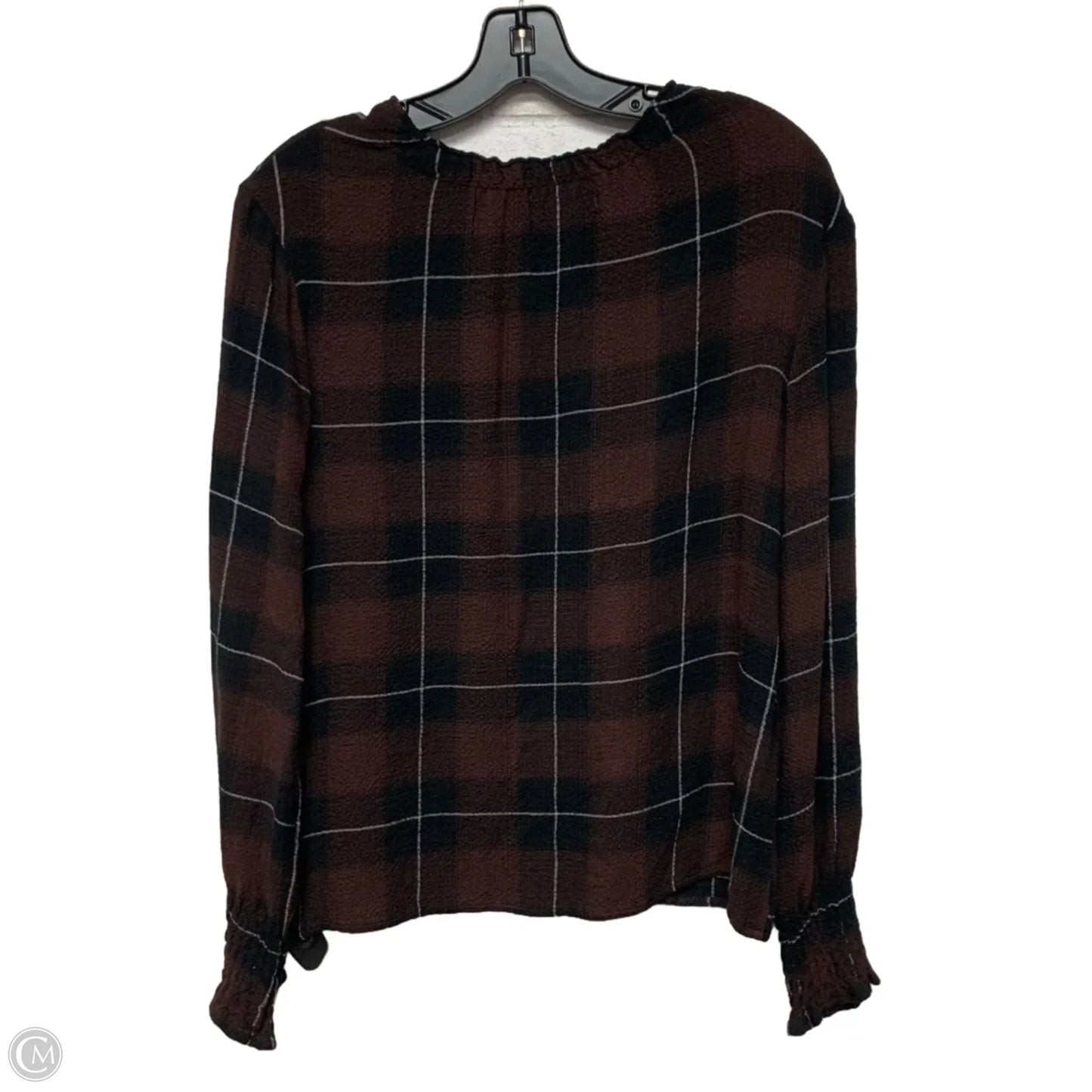 Top Long Sleeve By Cloth & Stone In Black & Brown, Size: Xs