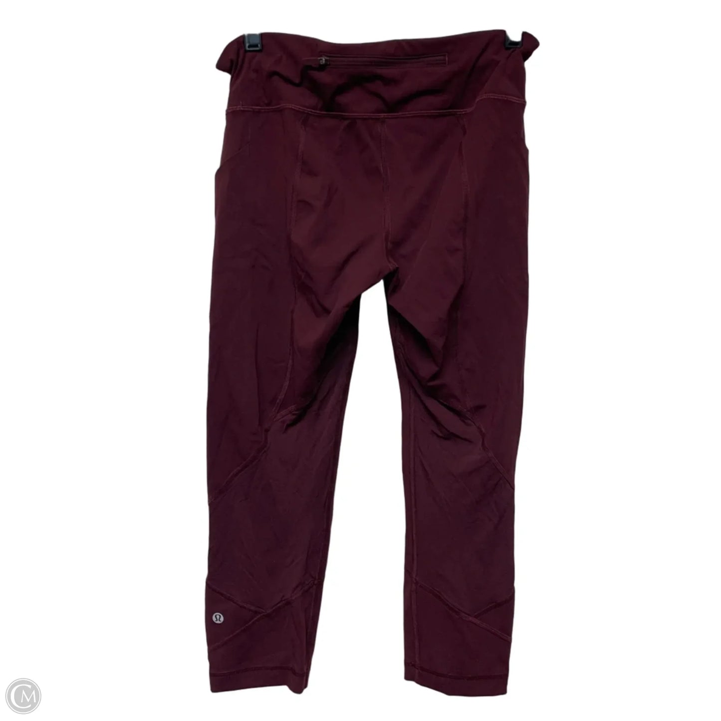 Athletic Leggings Capris By Lululemon In Maroon, Size: M